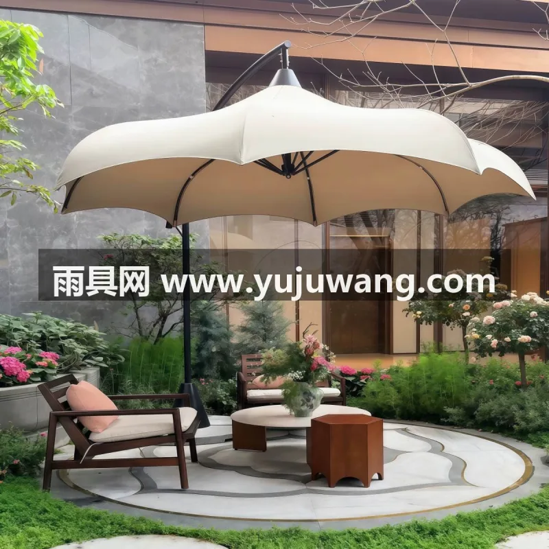 伞面280g/㎡高密度涤纶色织布 · 8根加粗航空铝合金伞骨 · 加粗加厚航空铝合金伞杆 武汉雨具制造厂家专注户外太阳伞、庭院遮阳伞的生产与