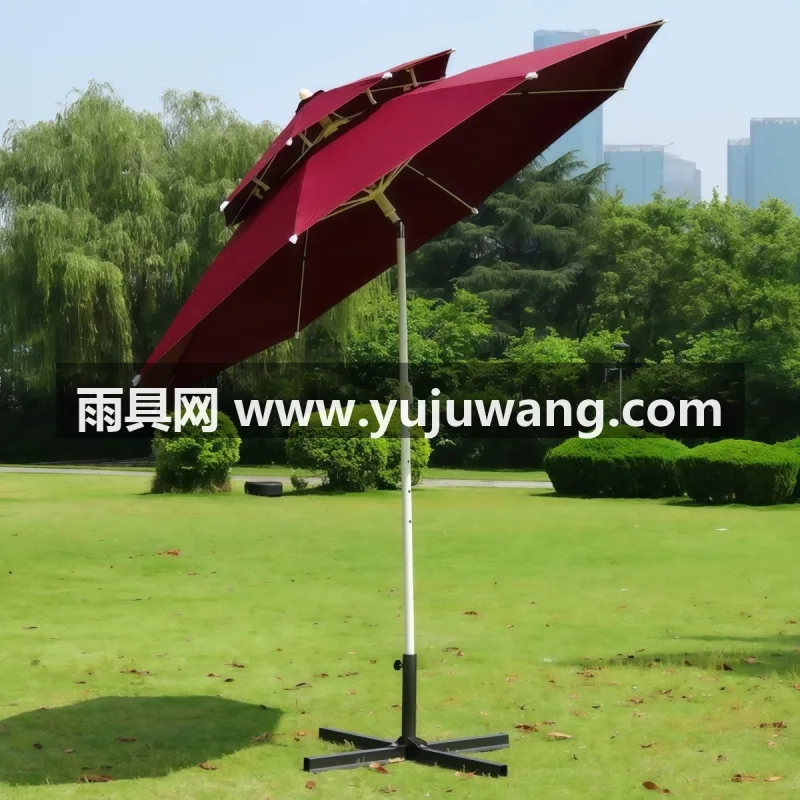 加粗金属伞骨 · 外层加厚涤纶布/内层全遮光黑胶涂层 · 加粗金属伞骨 武汉雨具供应链服务，专业生产大户外遮阳伞，适用于庭