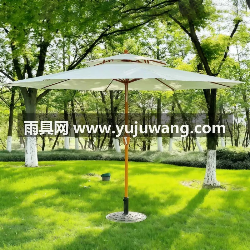 加厚加密600D牛津布 · 加粗加厚黑烤漆钢管伞杆 · 10骨铁架伞骨 武汉本地源头雨伞供应链服务直供中柱户外遮阳伞，适配