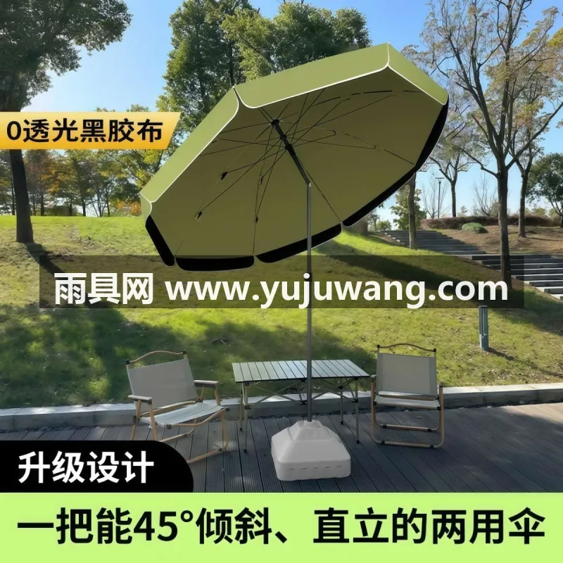 黑胶涂层 · 加固加粗伞骨 · 升级大伞面 · 防紫外线 武汉本地大型雨伞供应链服务直供摆摊专用可倾斜大型户