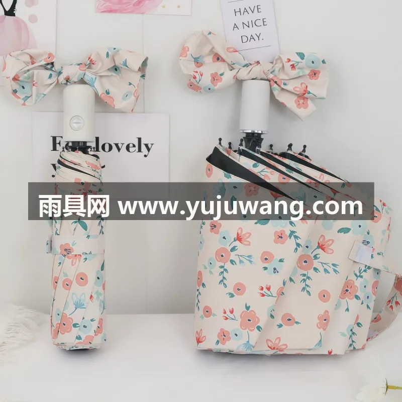 黑胶防晒 · 复合涂层 · 防紫外线 · 清凉防晒 武汉本地雨伞供应链服务直供法式 ins 碎花全自动