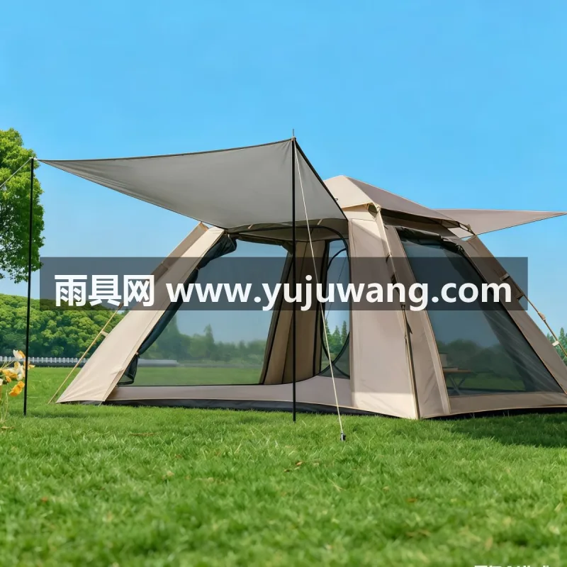 210D加密牛津布钛银涂层 · 高密度B3级防蚊虫网纱  武汉专业雨具供应链供货可定制户外帐篷，便携式折叠设