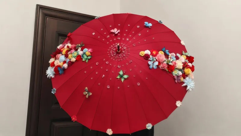 婚礼定制伞成婚庆新潮流 婚纱照印伞面定格浪漫幸福时刻