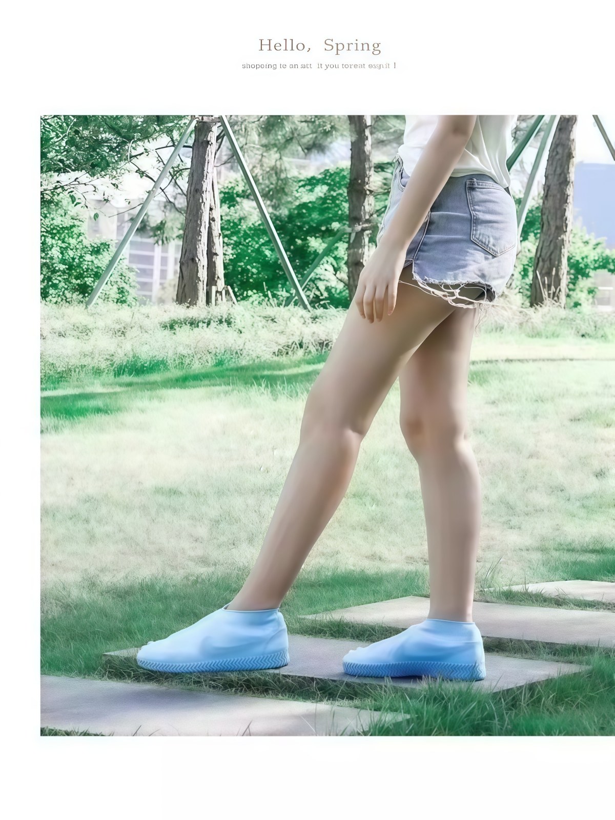 防水鞋套乳胶防滑雨鞋套防滑加厚耐磨户外防水鞋套防雨男女雨靴套 - 详情图