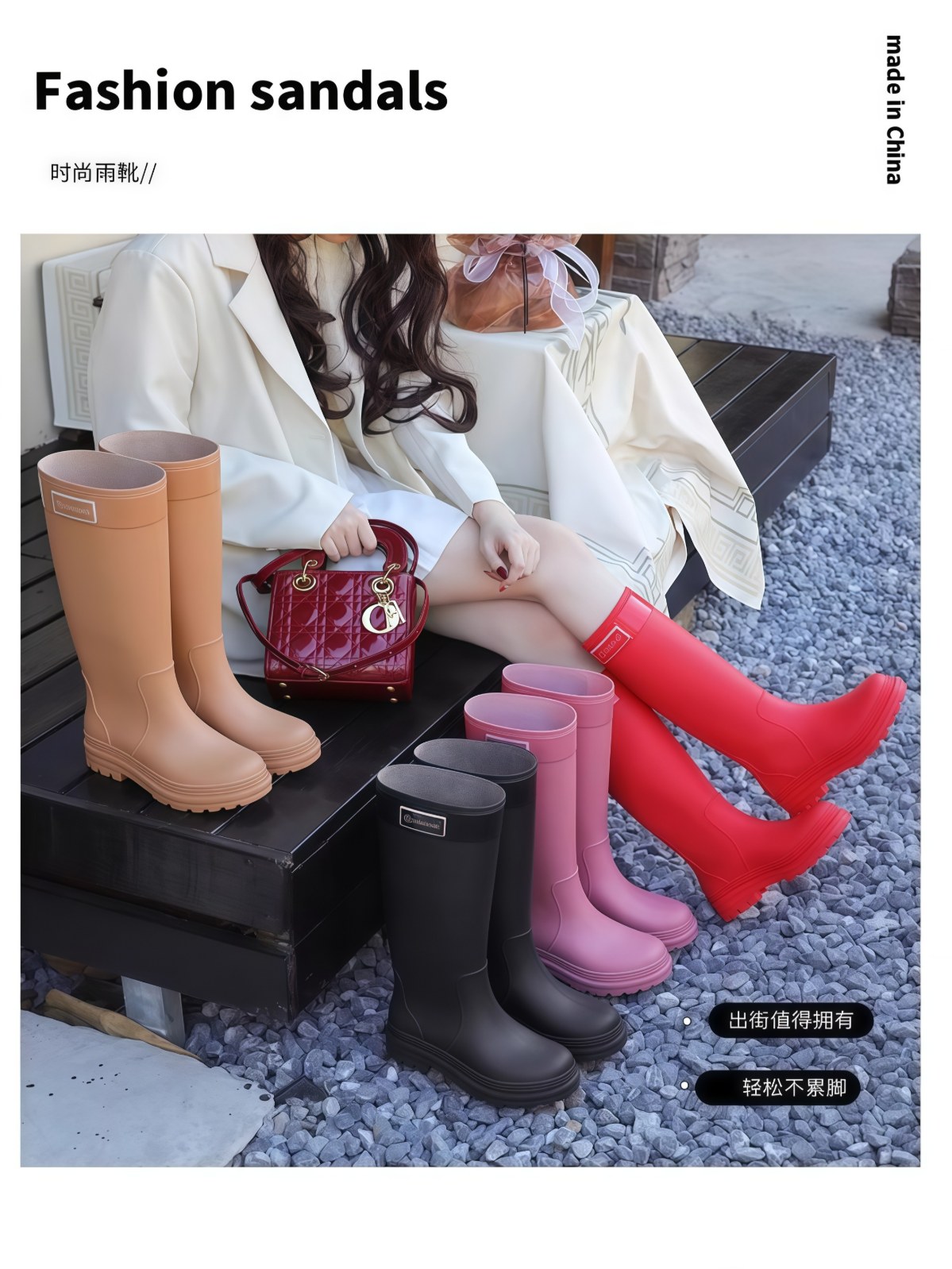 特高筒雨鞋女款成人水鞋防水防滑2026款长筒雨靴时尚外穿露营徒步 - 详情图