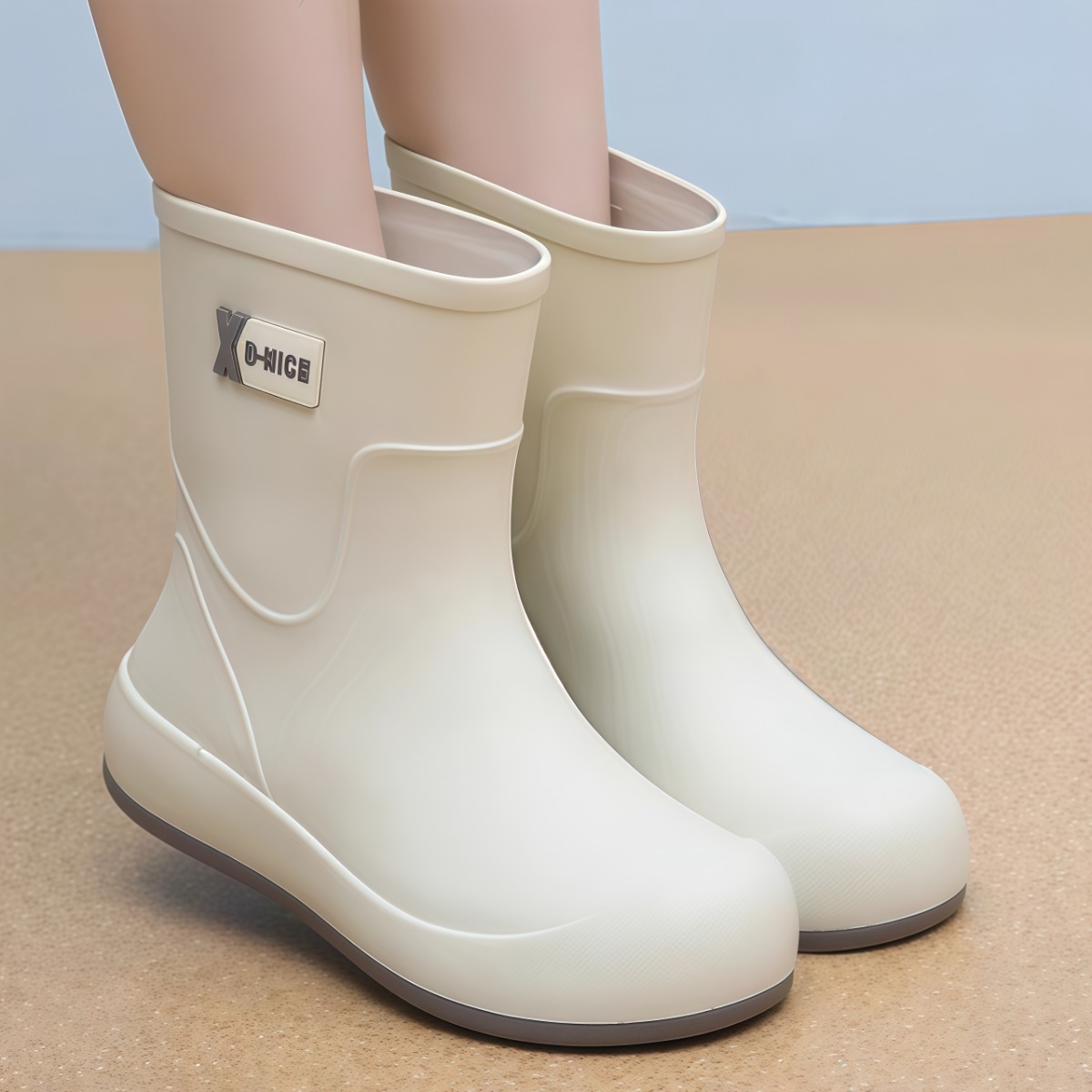 2026时尚雨鞋女厚底可爱短筒雨靴加绒防水防滑水鞋加绒外穿胶鞋女