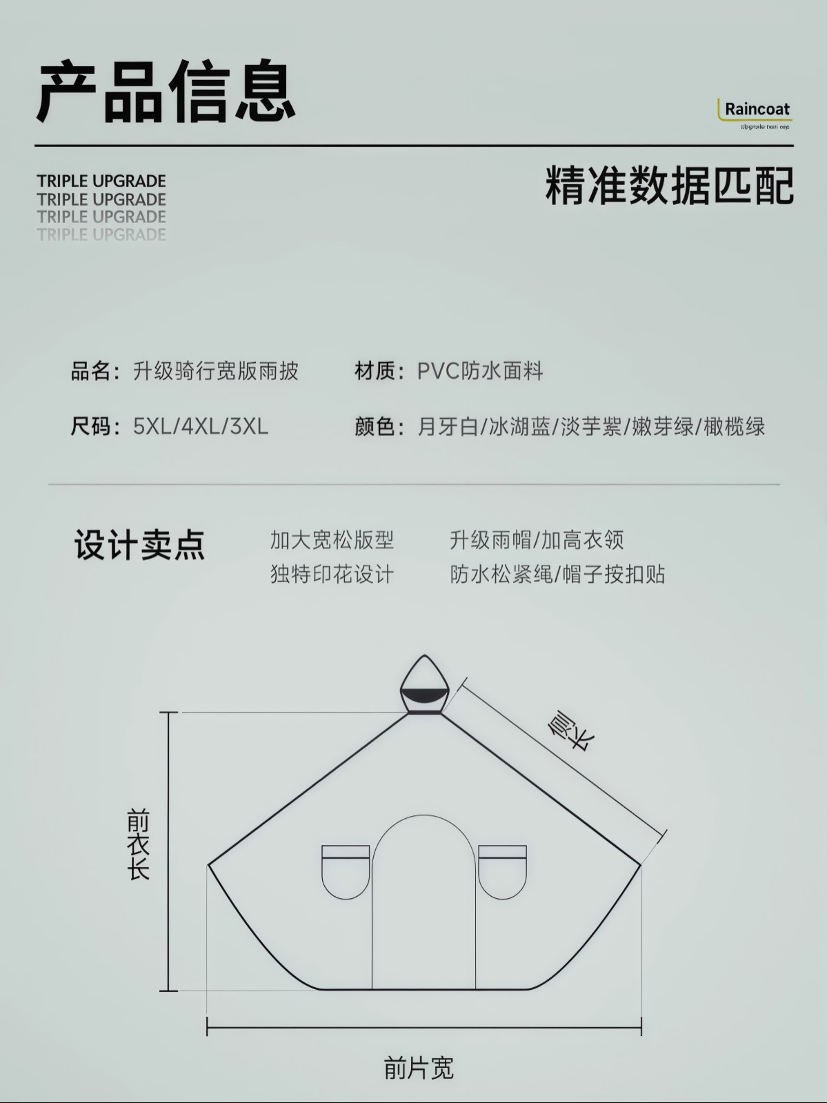 电动电瓶车雨衣女款单人长款全身防暴雨加大加厚骑行专用防水雨披 - 详情图