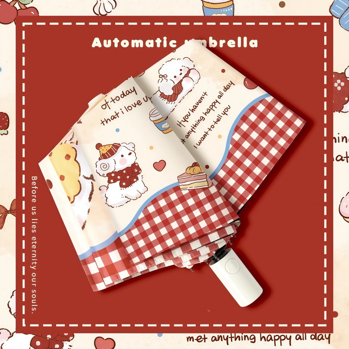 晴雨伞两用女可爱太阳伞遮阳伞防晒伞防紫外线小巧便携小狗折叠伞