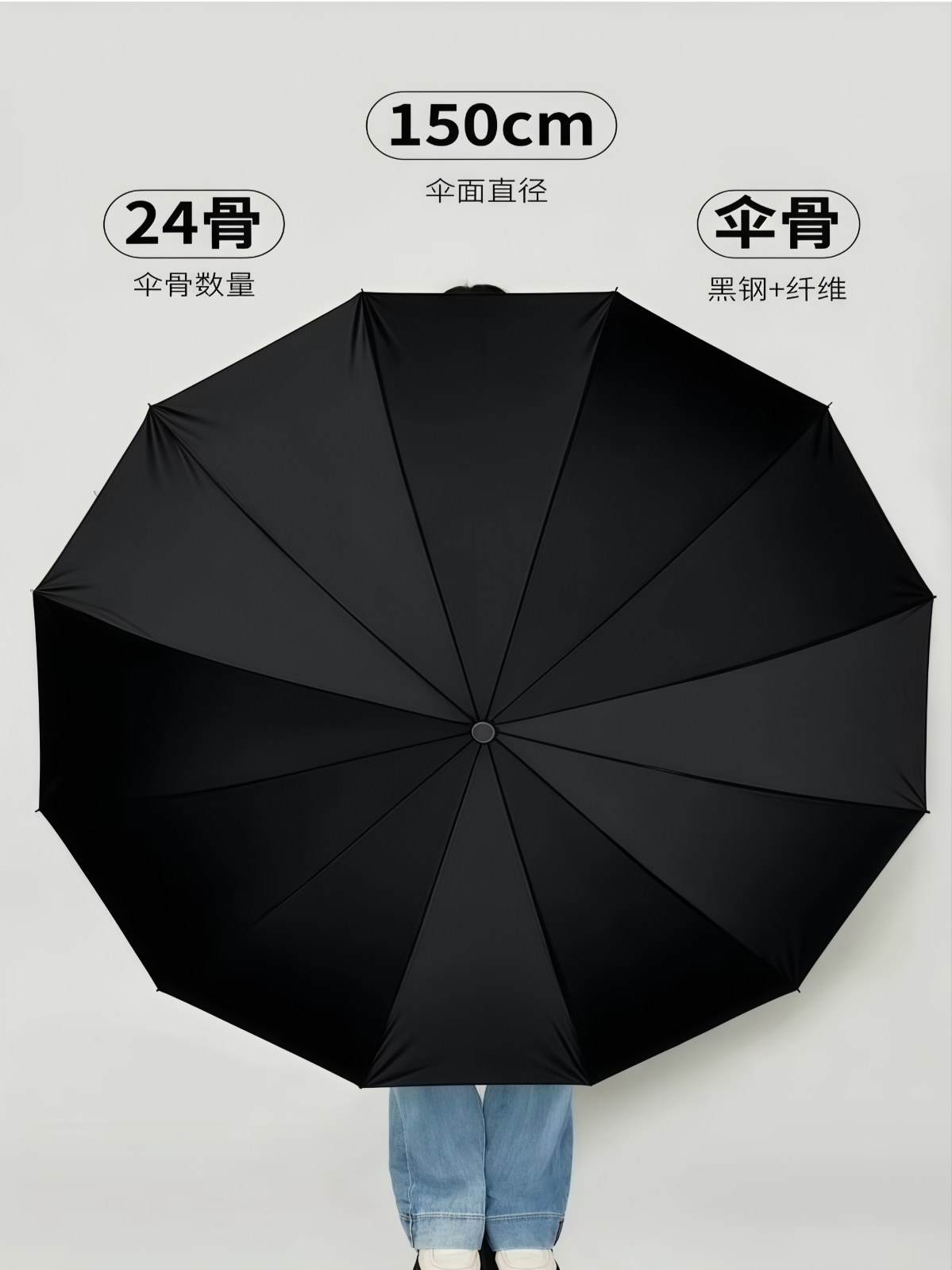 防风大暴雨伞遮太阳伞防晒加大加厚加固晴雨两用女特超大号男士款 - 详情图