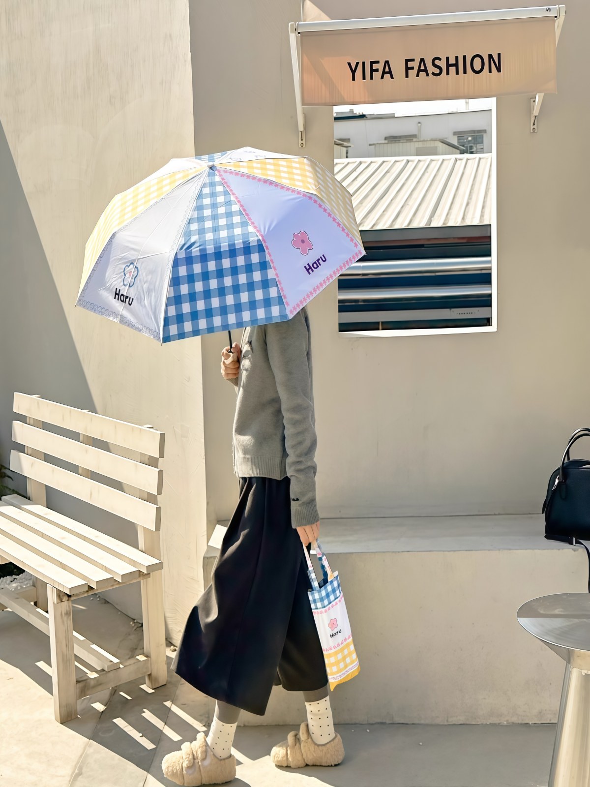 自在小鱼仔太阳伞小巧防晒防紫外线女黑胶晴雨伞两用自动遮阳 - 详情图