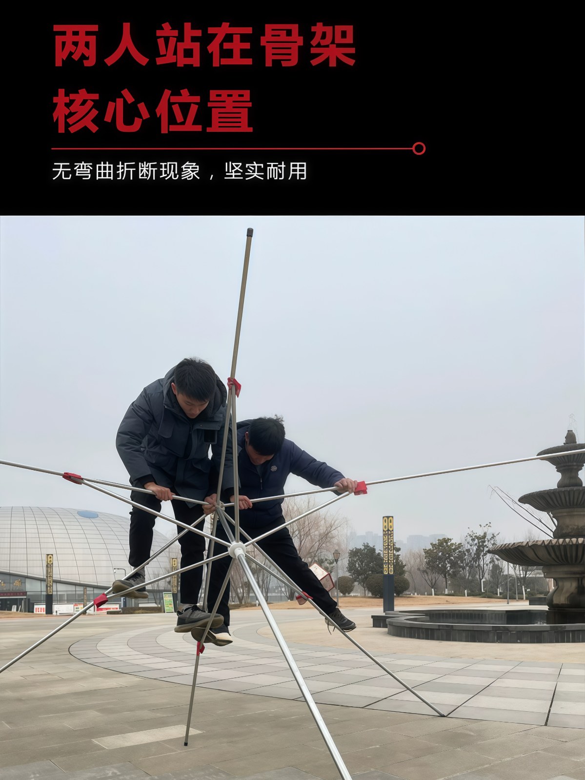 太阳伞大型户外摆摊遮阳伞大雨伞四方长方形防晒雨棚庭院商用折叠 - 详情图