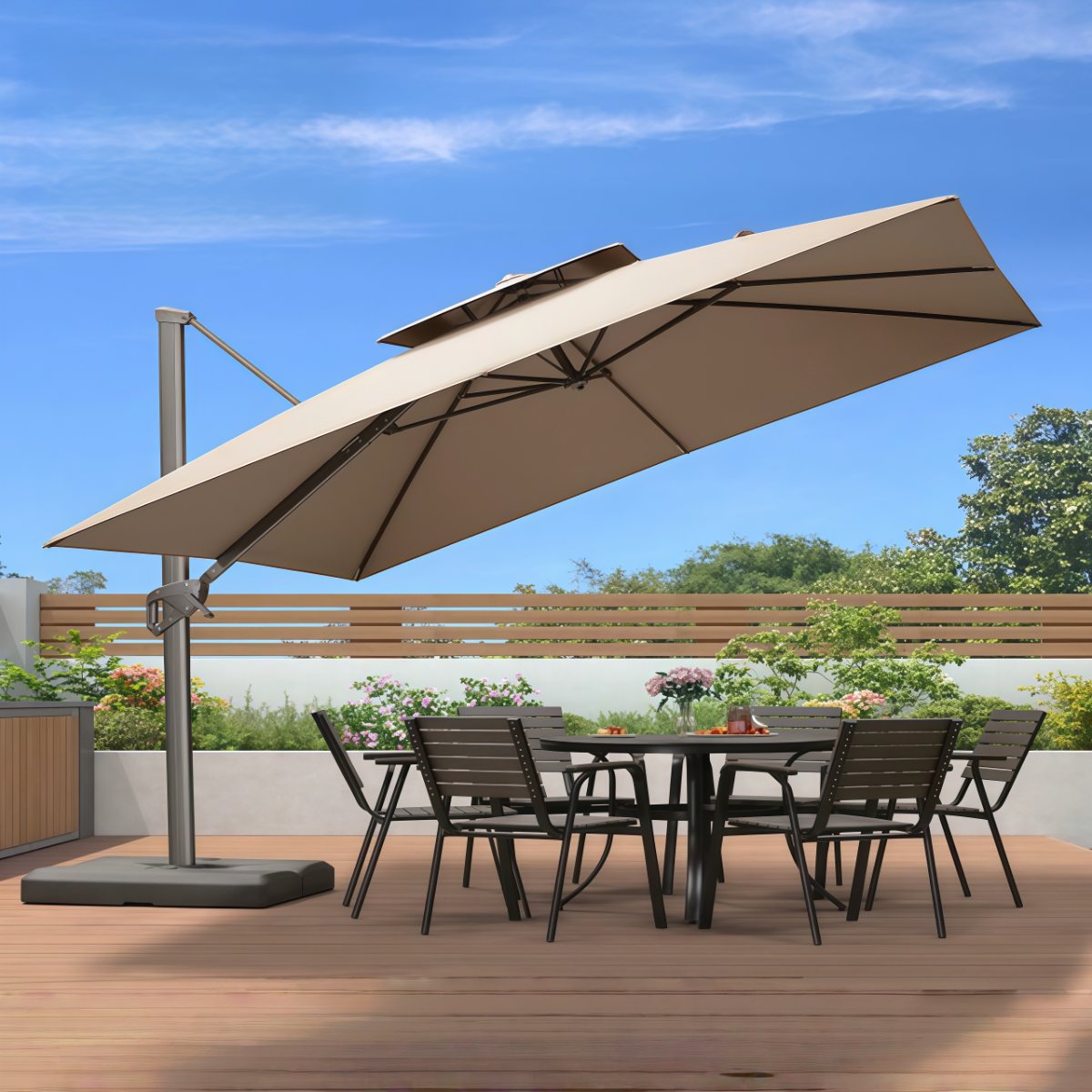 紫叶户外遮阳伞别墅罗马伞户外伞花园太阳伞庭院伞室外露台遮阳棚