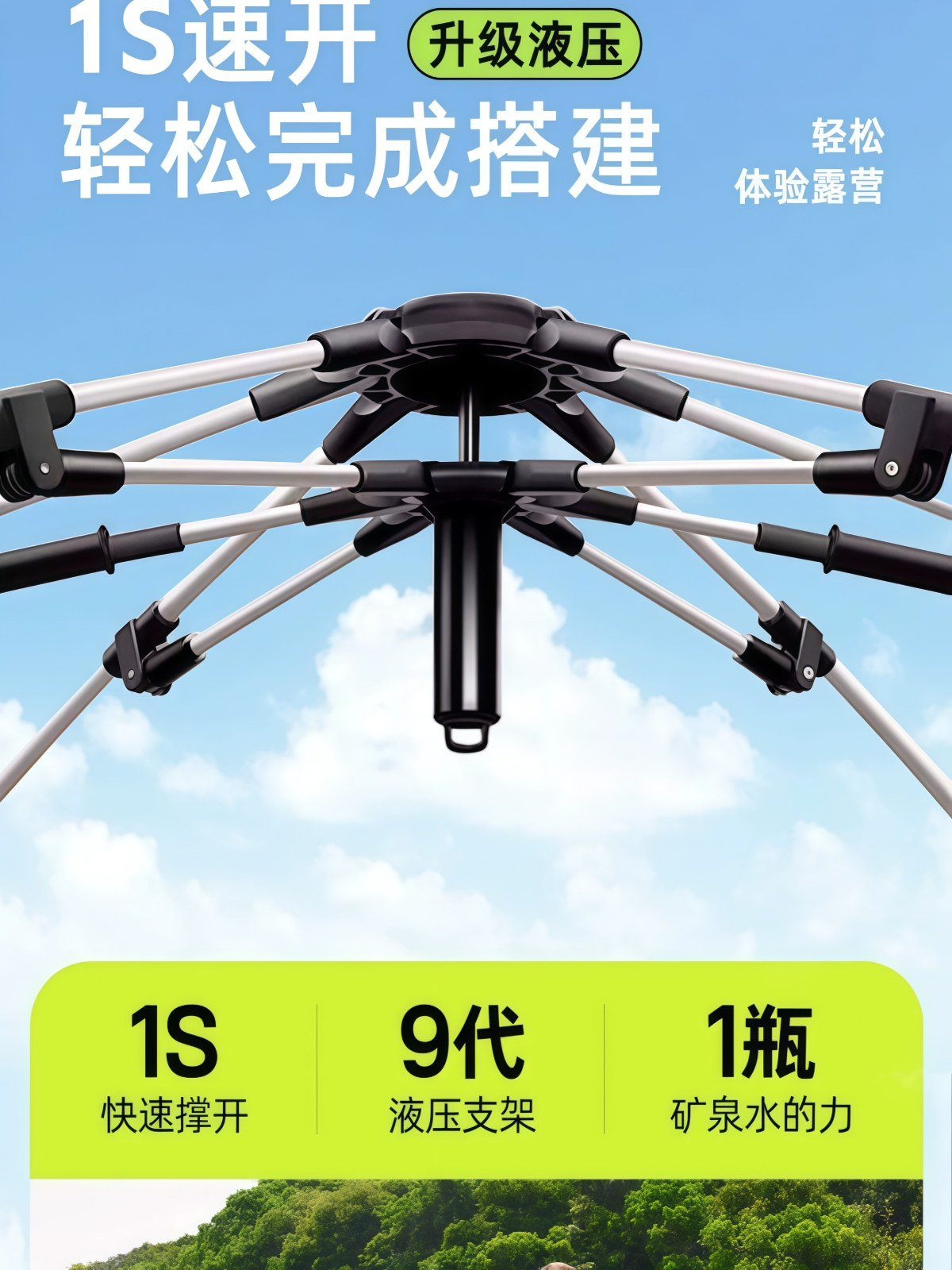 定制帐篷户外便携式折叠2026露营装备野营过夜防雨防晒室内儿童 - 详情图
