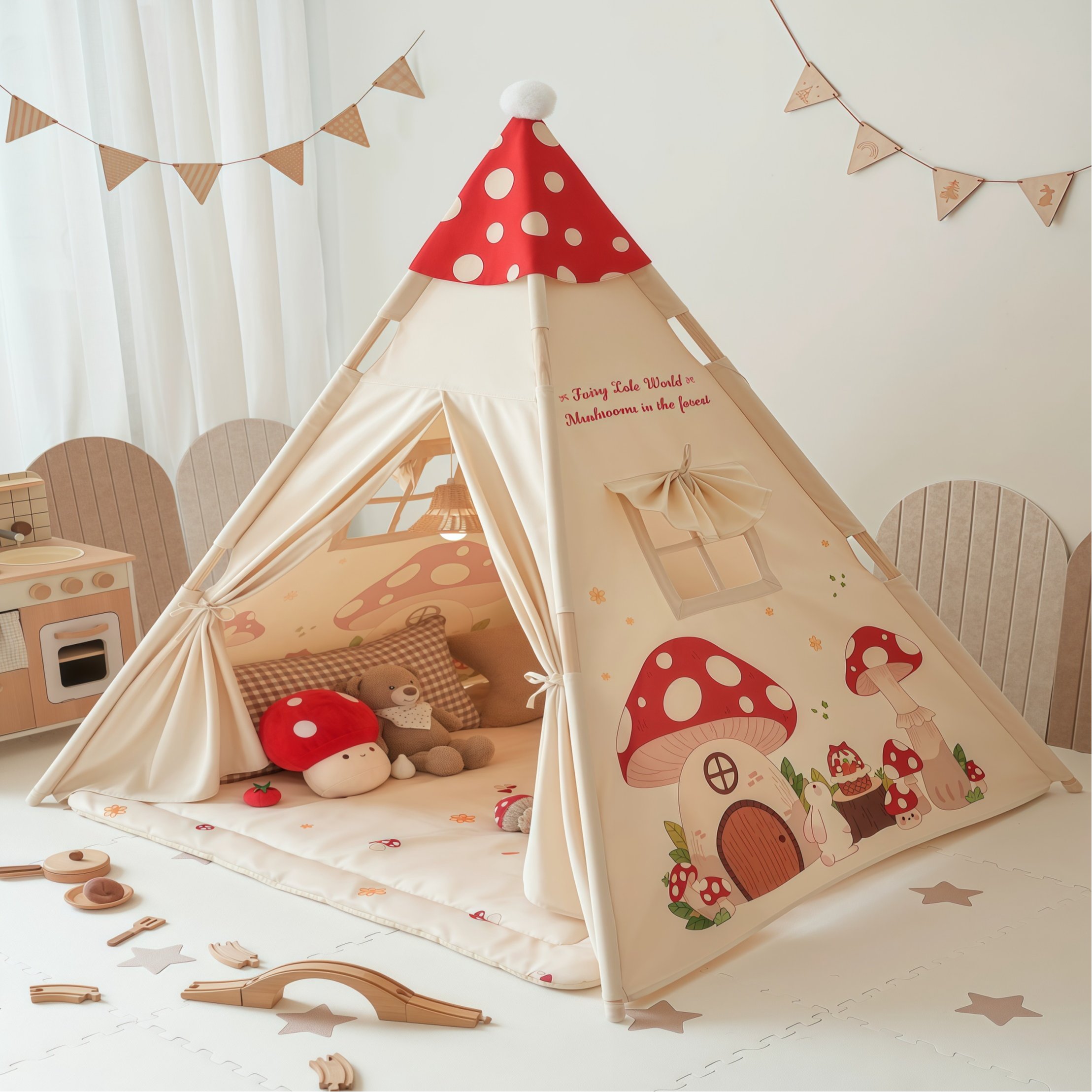 儿童帐篷室内男孩女孩家用公主城堡宝宝印第安小房子玩具屋游戏屋