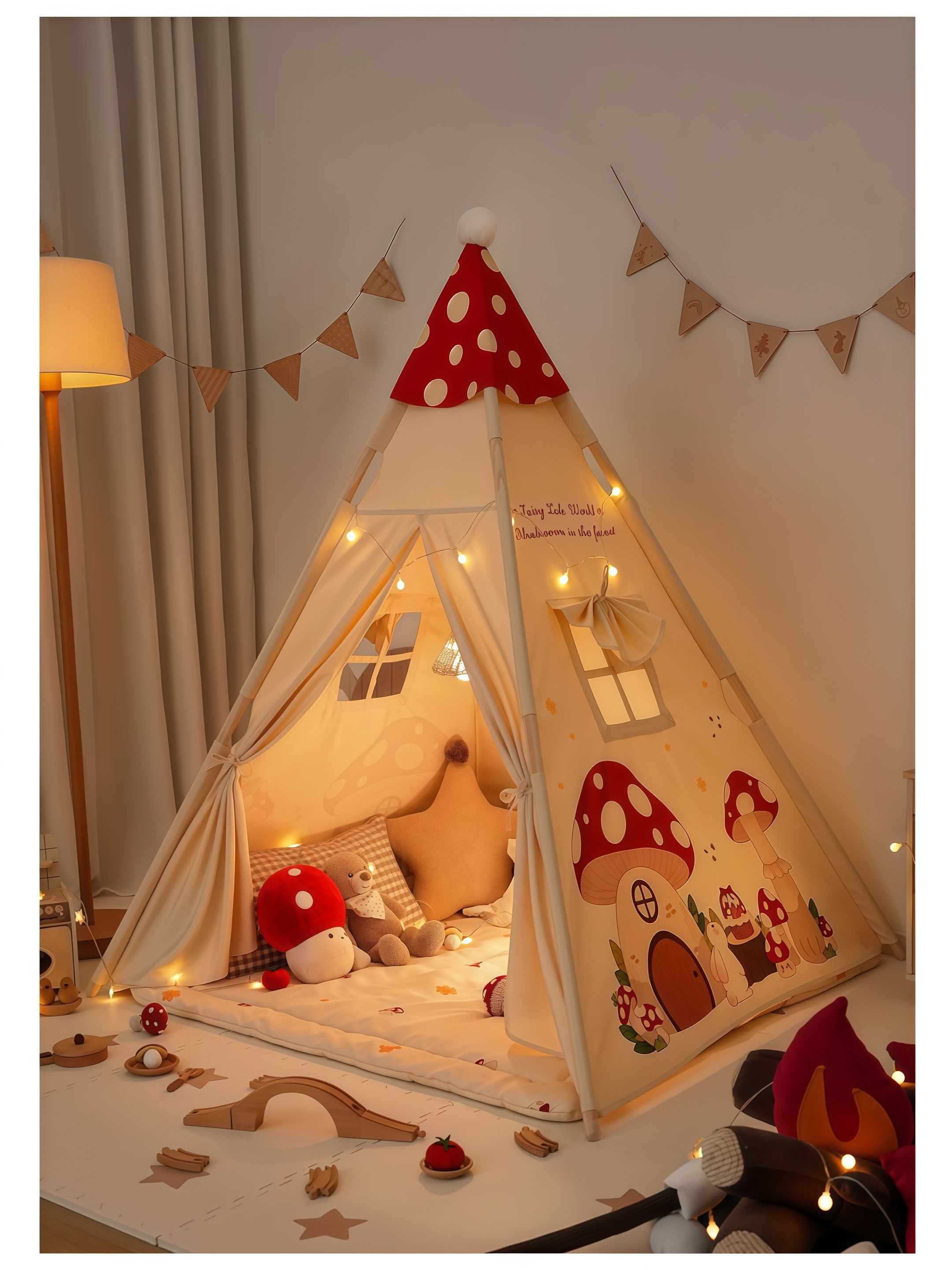 儿童帐篷室内男孩女孩家用公主城堡宝宝印第安小房子玩具屋游戏屋 - 详情图