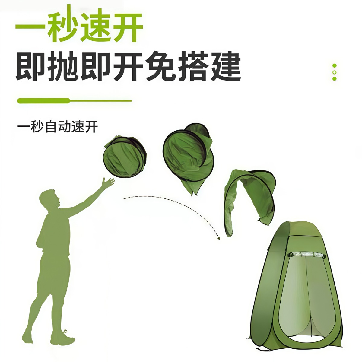武汉雨具网·户外洗澡帐篷加厚防寒保暖浴罩淋浴帐篷家用便携移动厕所帐篷速开·产品图4