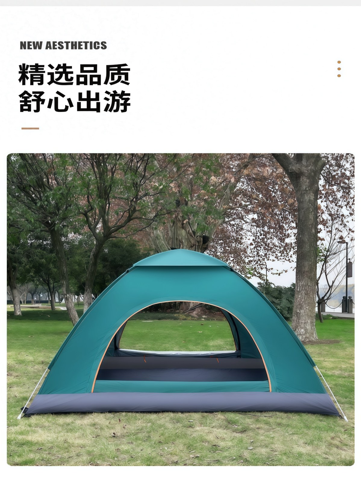 帐篷户外3-4人全自动速开野营露营2单人野外加厚防雨晒超轻便账蓬 - 详情图