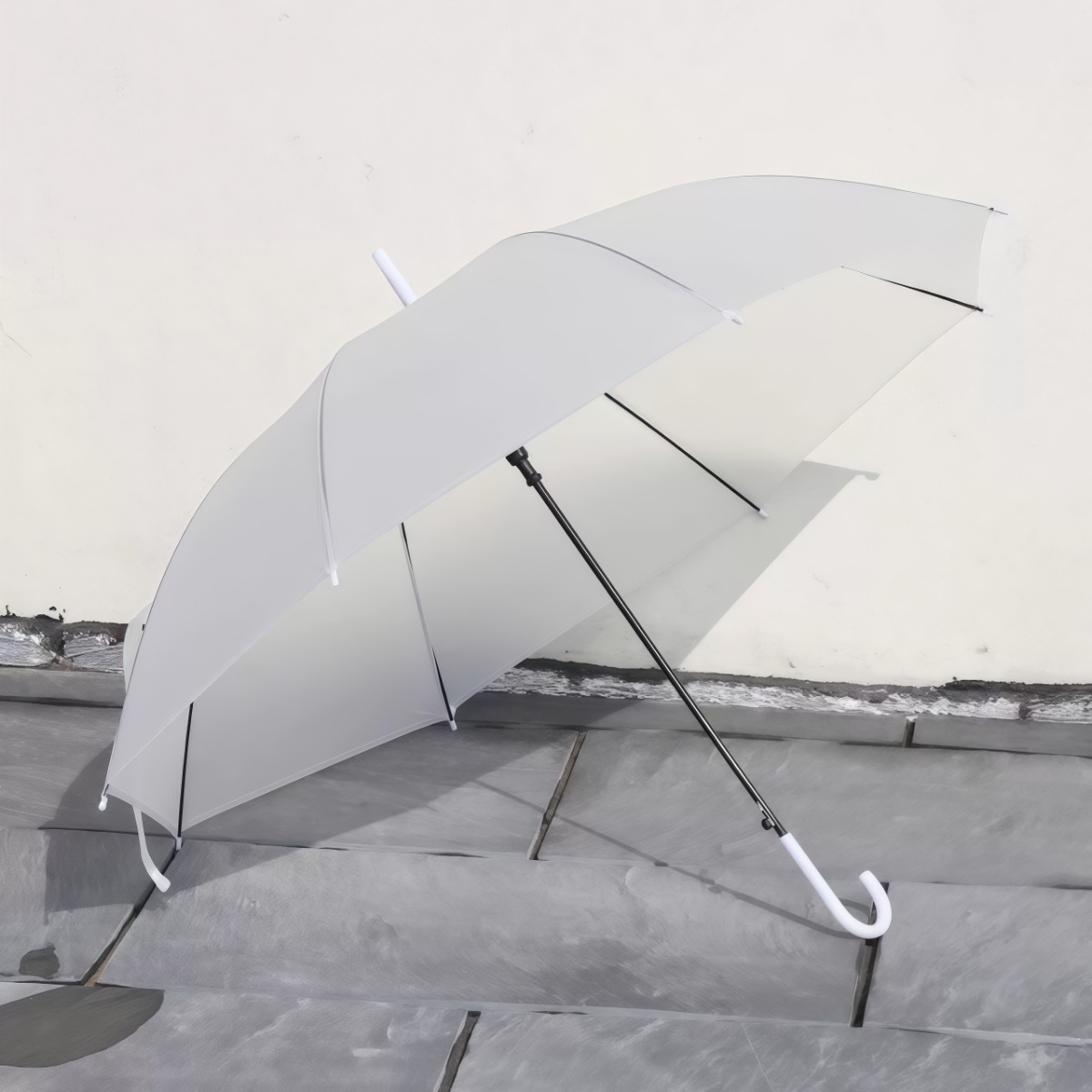 武汉雨具网·透明雨伞长柄手动男女高颜值8骨韩系ins风透明伞学生网红拍照伞·产品图4