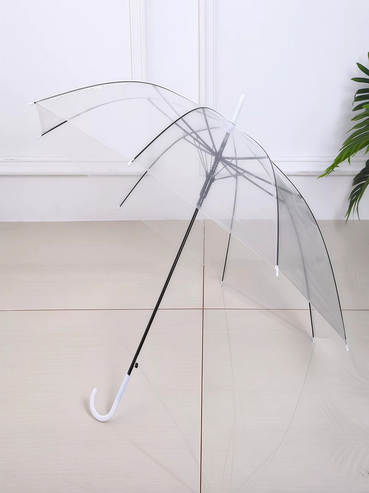 透明雨伞大量批发ins网红小清新高颜值学生一次性长柄透明广告伞 - 详情图