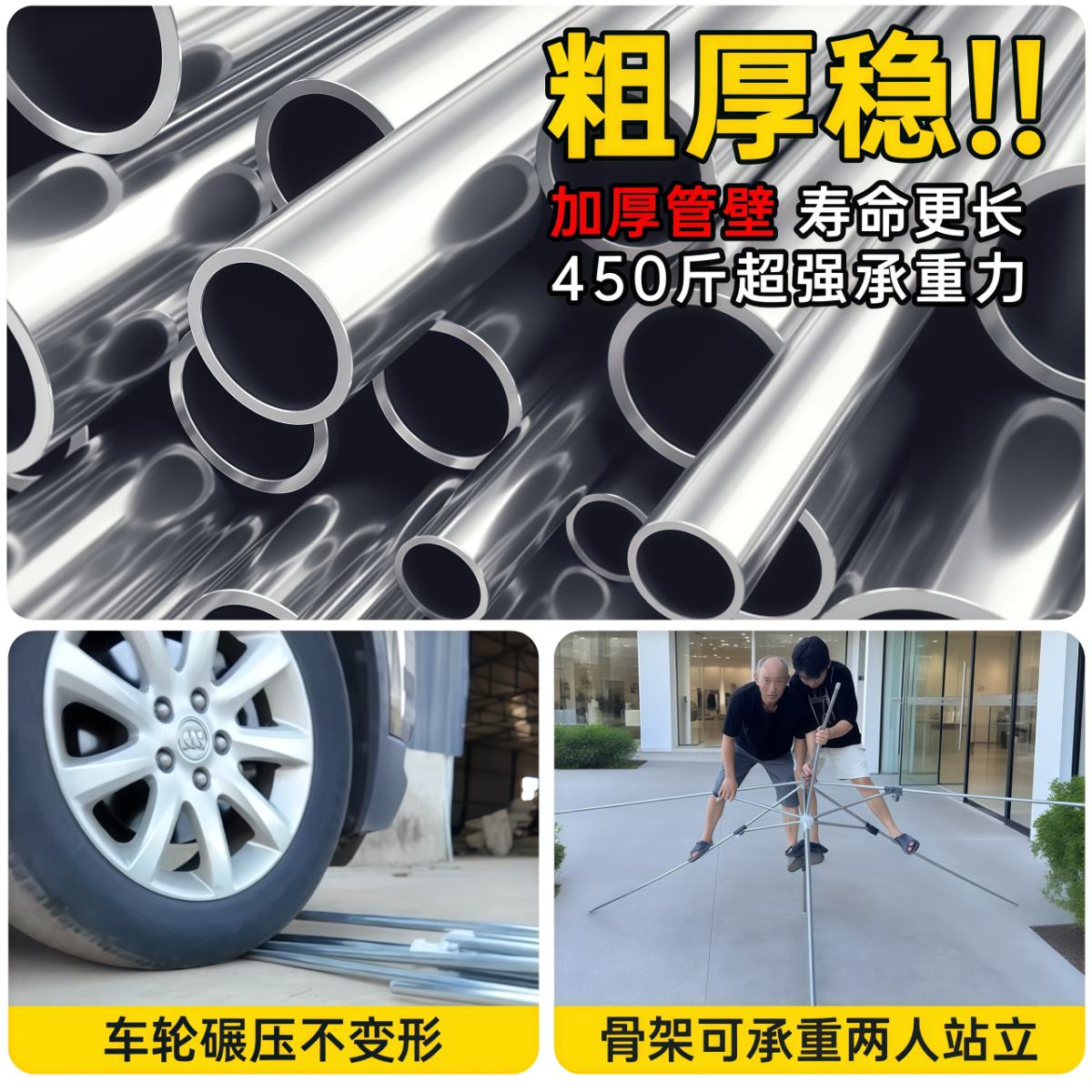 武汉雨具网·新型户外摆摊遮阳伞地摊太阳伞大型专用雨伞庭院伞防晒商用长方形·产品图3