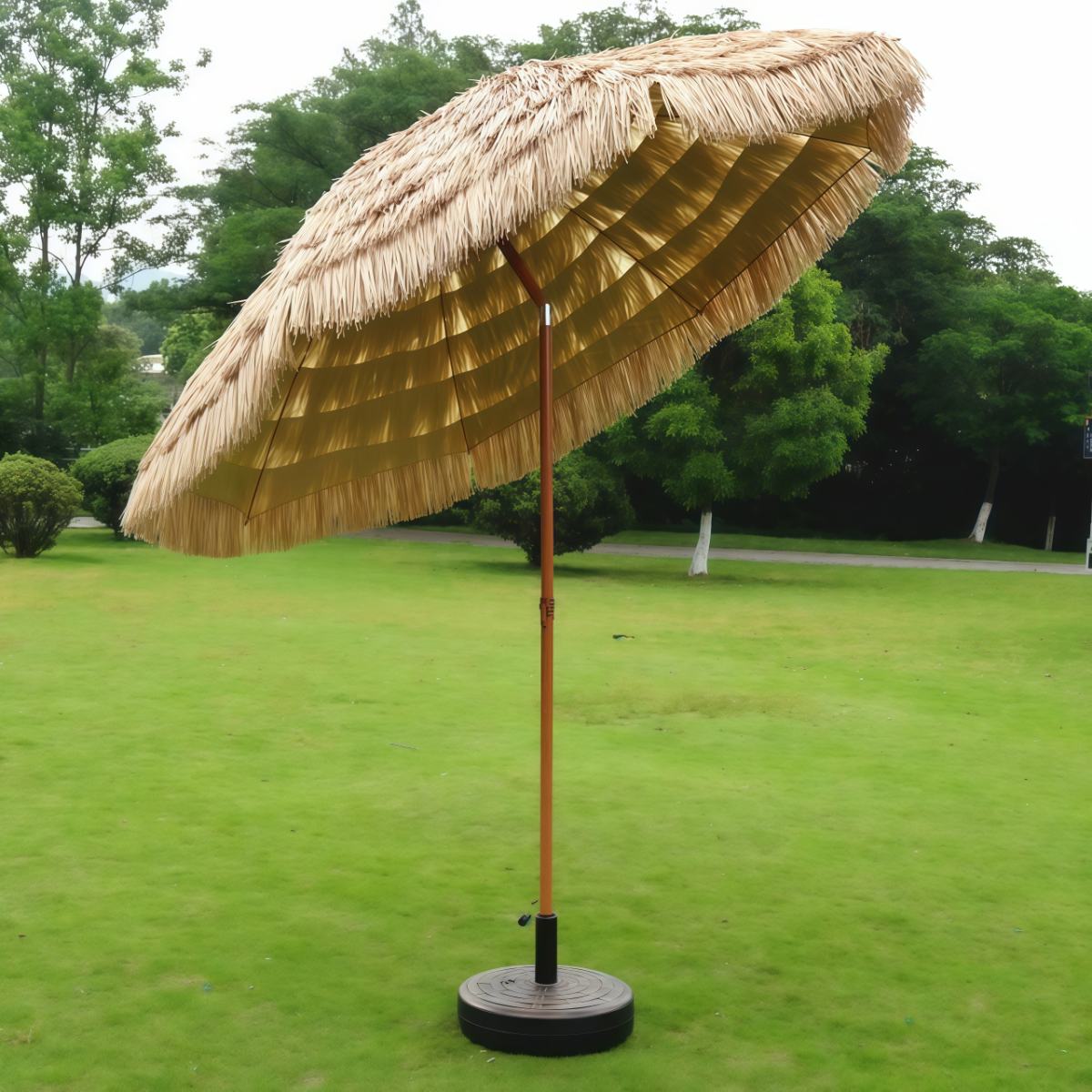 武汉雨具网·大户外遮阳伞折叠太阳伞沙滩伞稻草伞茅草伞景区别墅伞雨伞庭院伞·产品图2