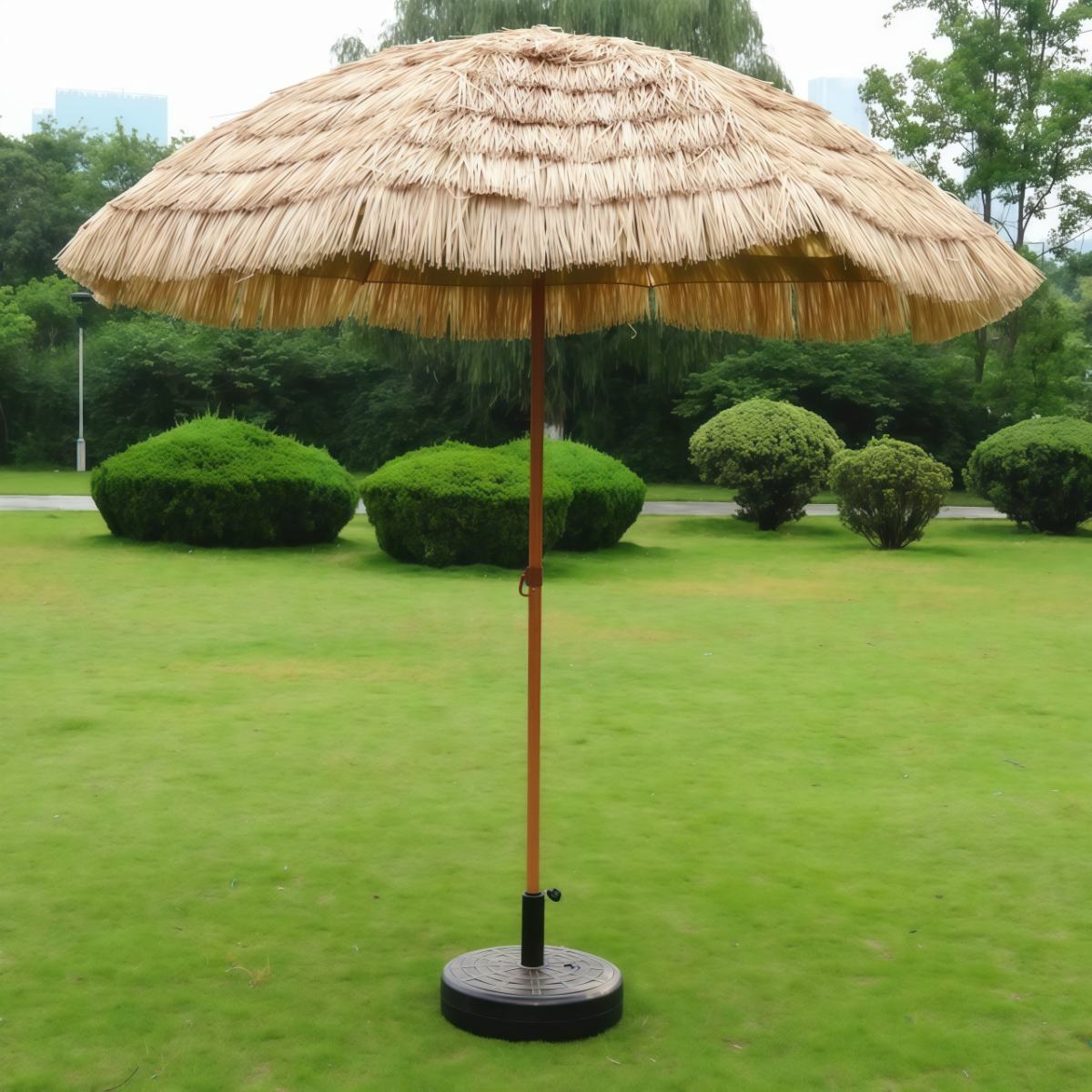 武汉雨具网·大户外遮阳伞折叠太阳伞沙滩伞稻草伞茅草伞景区别墅伞雨伞庭院伞·产品图4