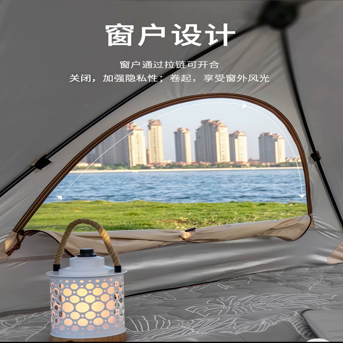 武汉雨具网·儿童三角自动速开帐篷户外便携式露营公园野营沙滩遮阳装备野餐帐·产品图3