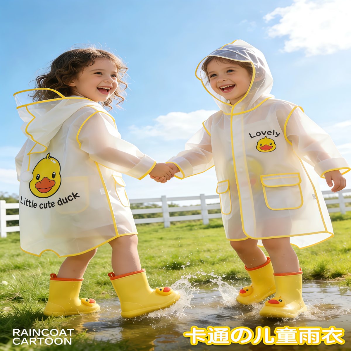 儿童雨衣男童雨鞋套装幼儿园女宝宝雨披小孩学生上学专用全身防水