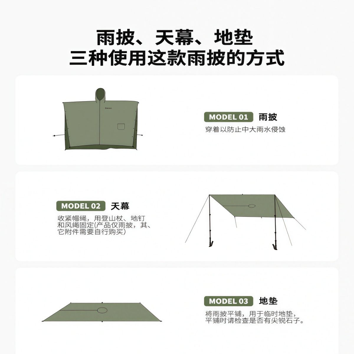 武汉雨具网·新款便携式户外徒步雨披防水雨衣雨服旅游登山徒步攀登男女·产品图5