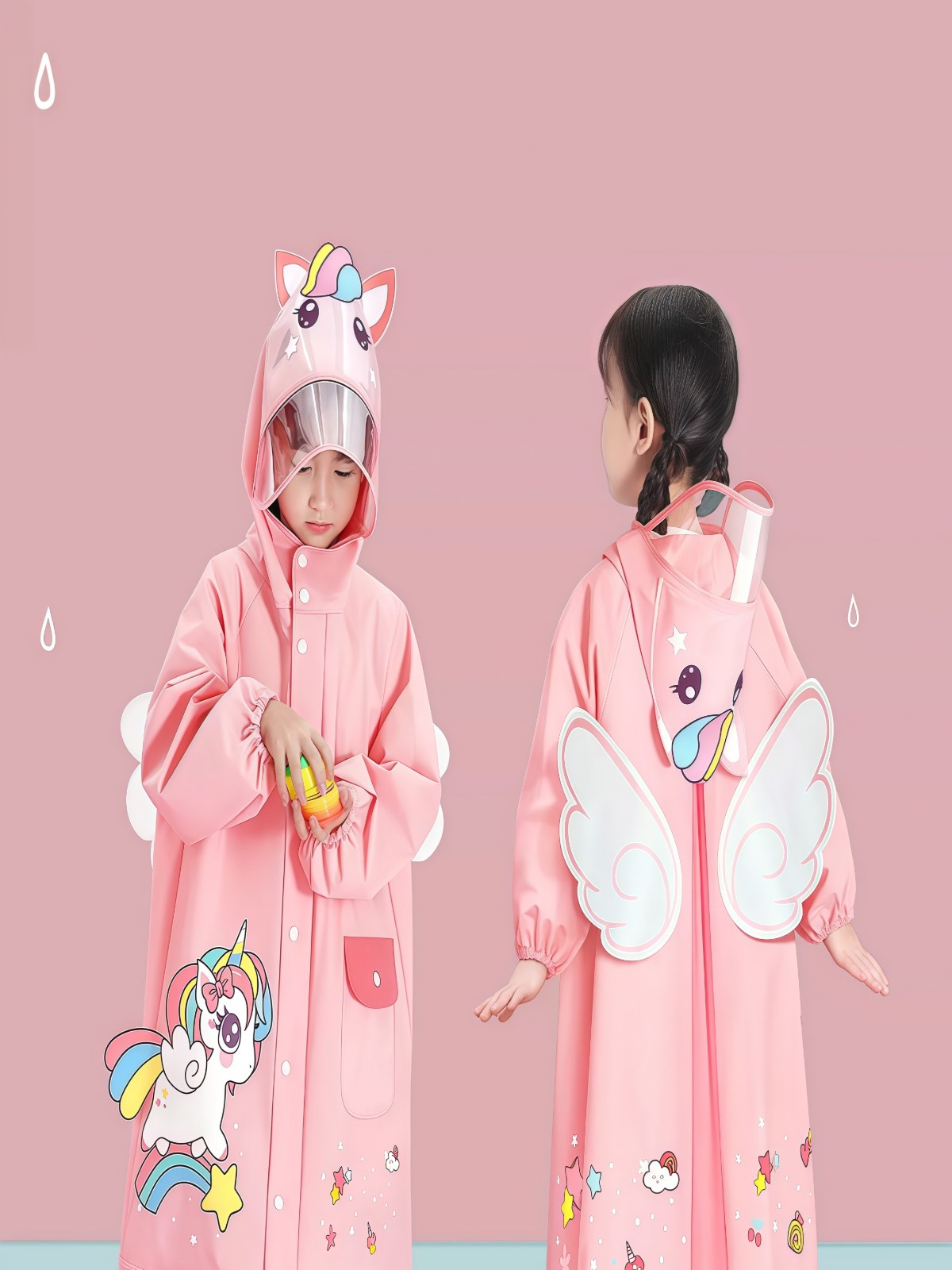 儿童雨衣幼儿园专用女孩男孩宝宝小学生男童2岁雨靴雨鞋套装 - 详情图
