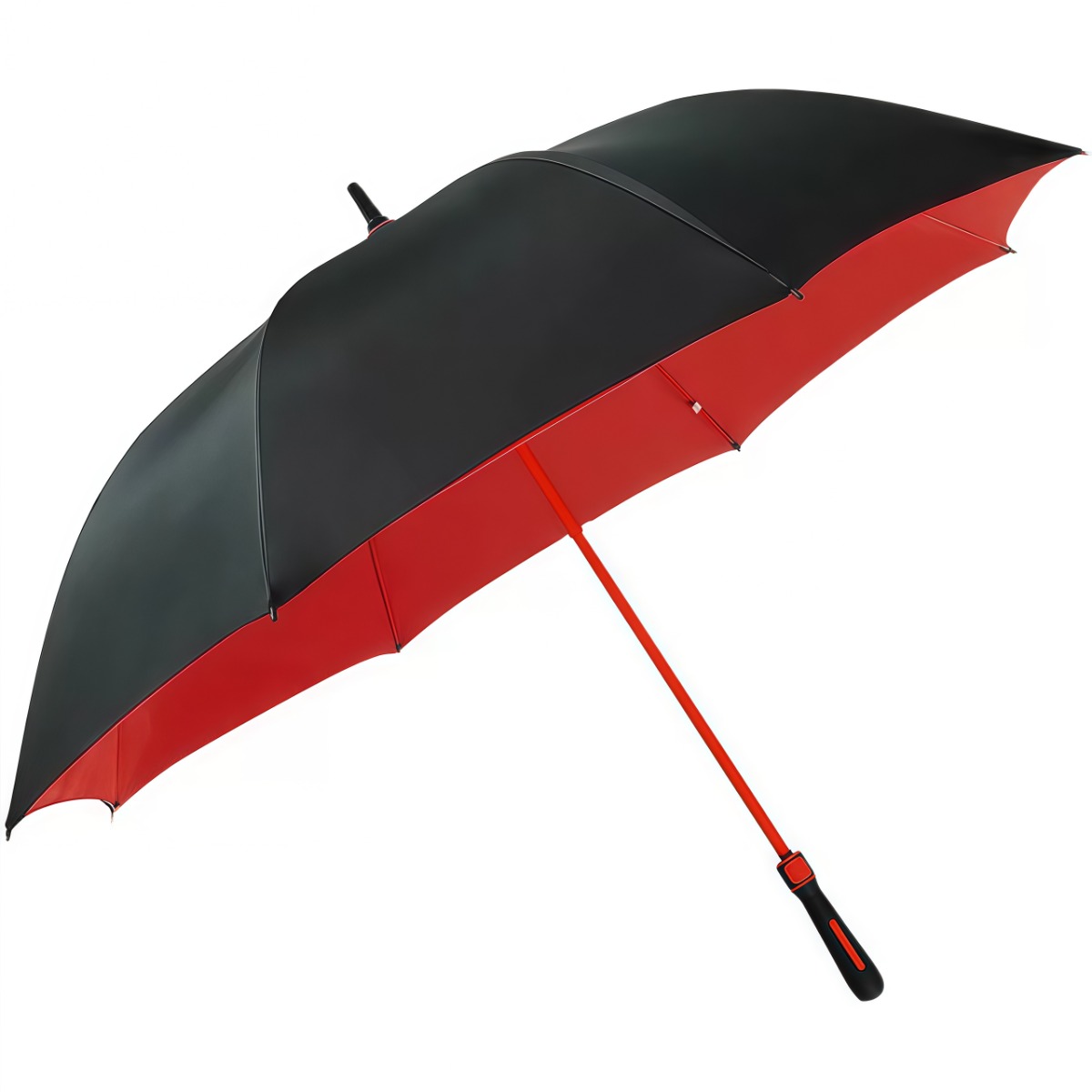 武汉雨具网·雨伞长柄男士大号自动加固暴雨结实抗风黑色商务定制直杆伞男定制·产品图6