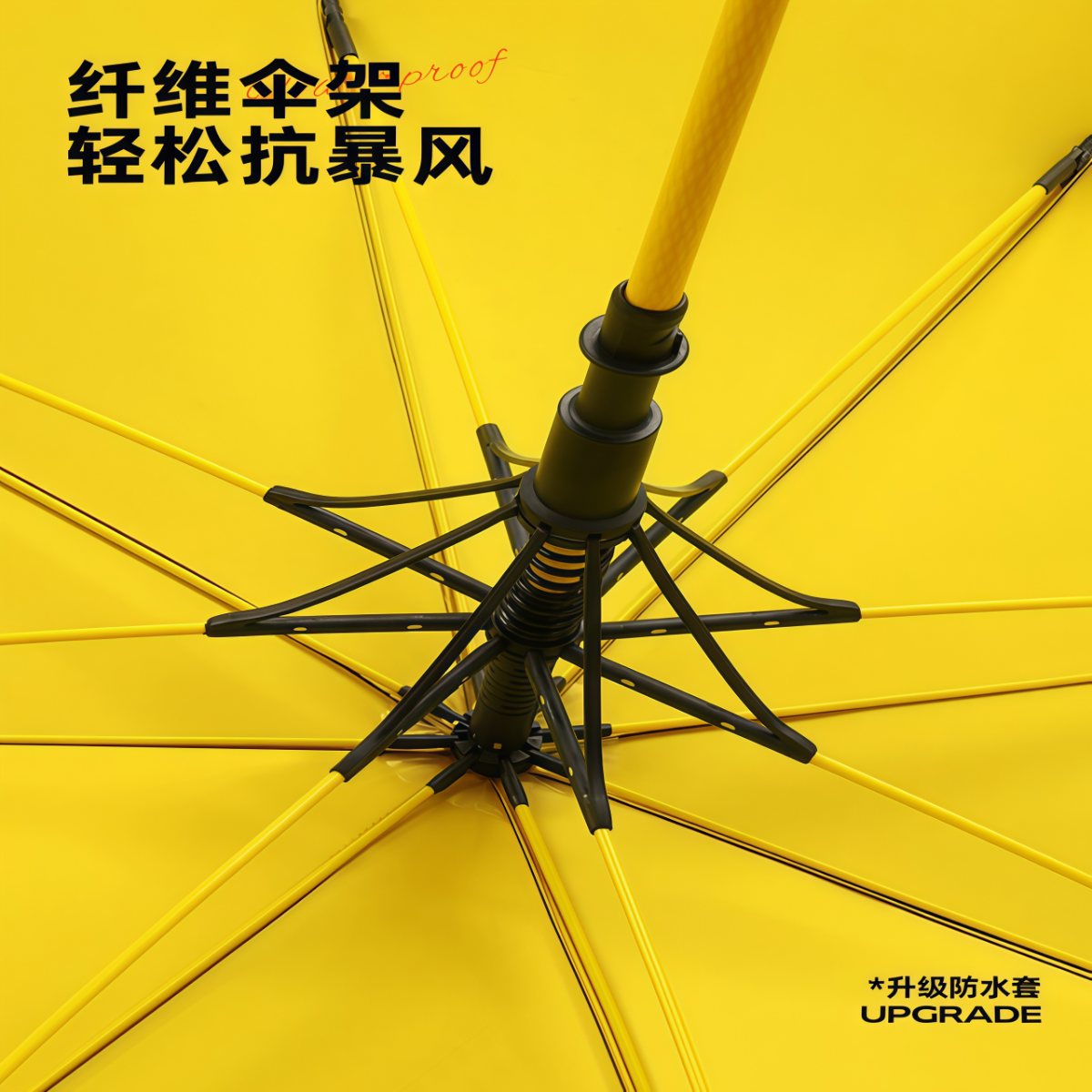武汉雨具网·防水套雨伞长柄加大加厚加固女双人自动大号抗风车载男暴雨三人伞·产品图5