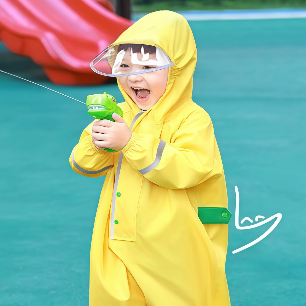 武汉雨具网·儿童连体雨衣男童套装防水全身雨裤小男孩女童幼儿园宝宝2026新款·产品图6