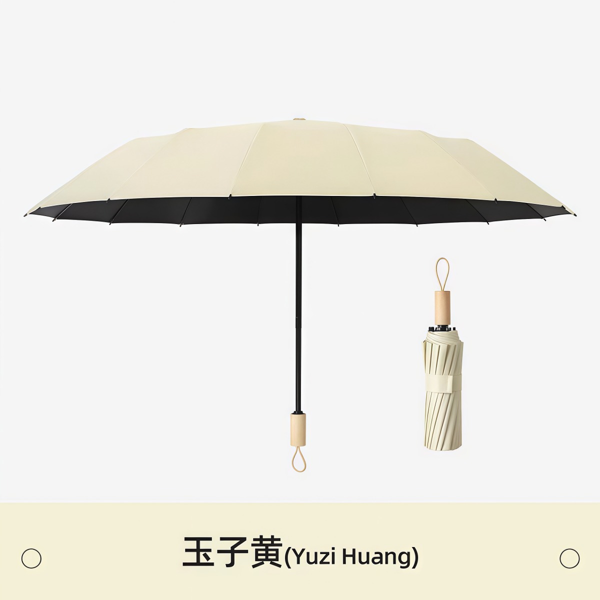武汉雨具网·16骨双龙骨雨伞女遮阳防晒防紫外线太阳伞高颜值大号男折叠晴雨伞·产品图6