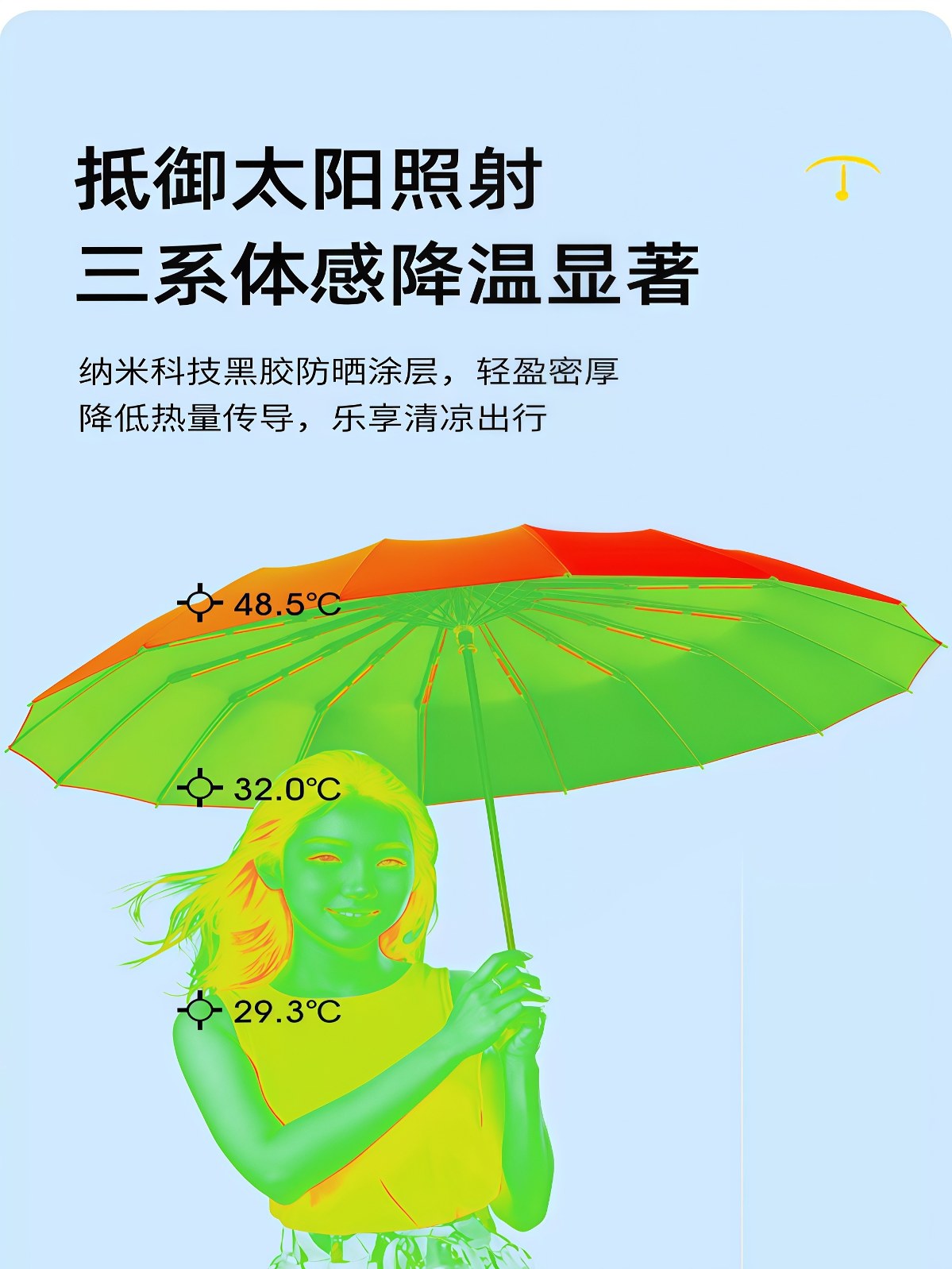 16骨双龙骨雨伞女遮阳防晒防紫外线太阳伞高颜值大号男折叠晴雨伞 - 详情图