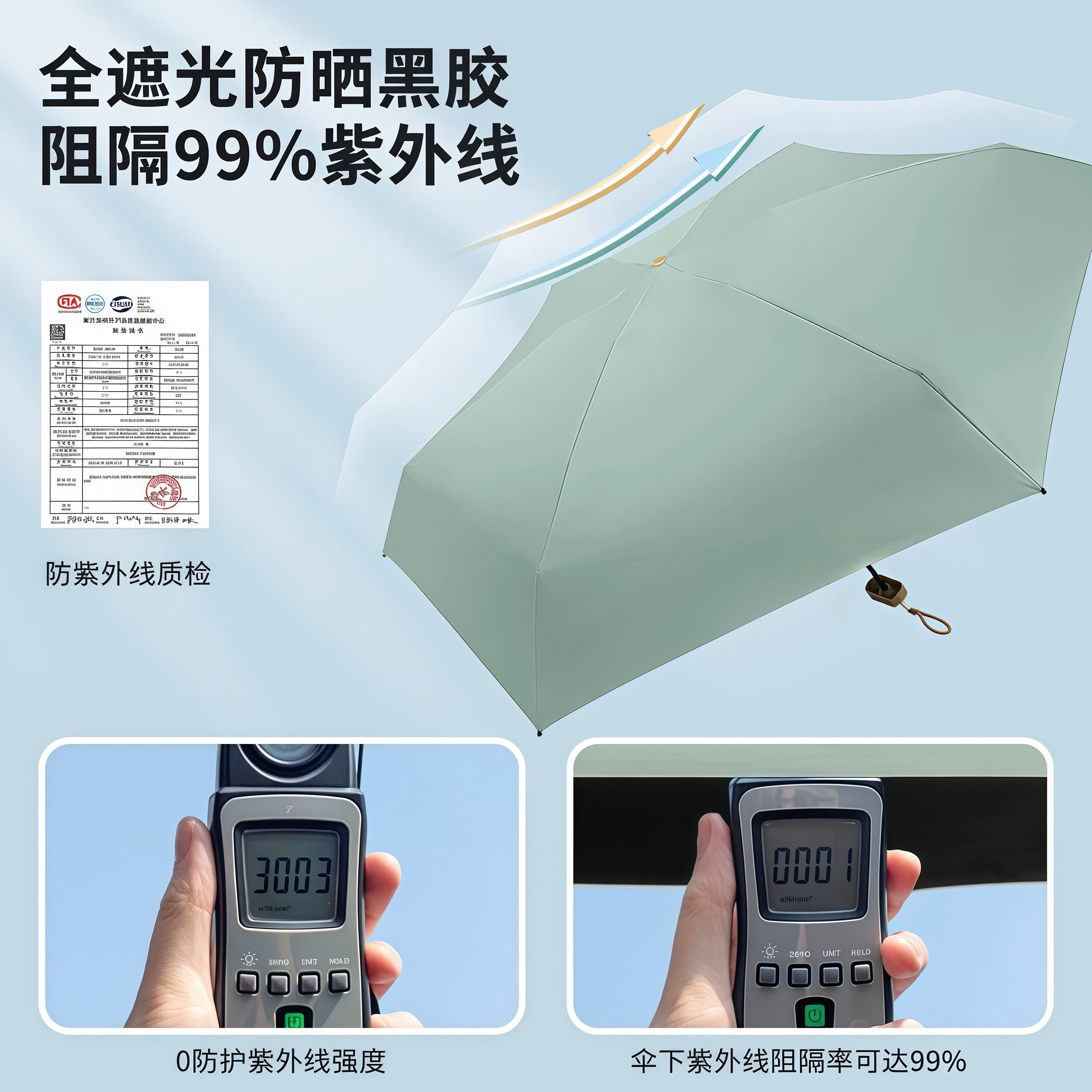武汉雨具网·晴雨伞两用女防晒防紫外线口袋伞五折扁迷你太阳伞小巧便携遮阳伞·产品图2