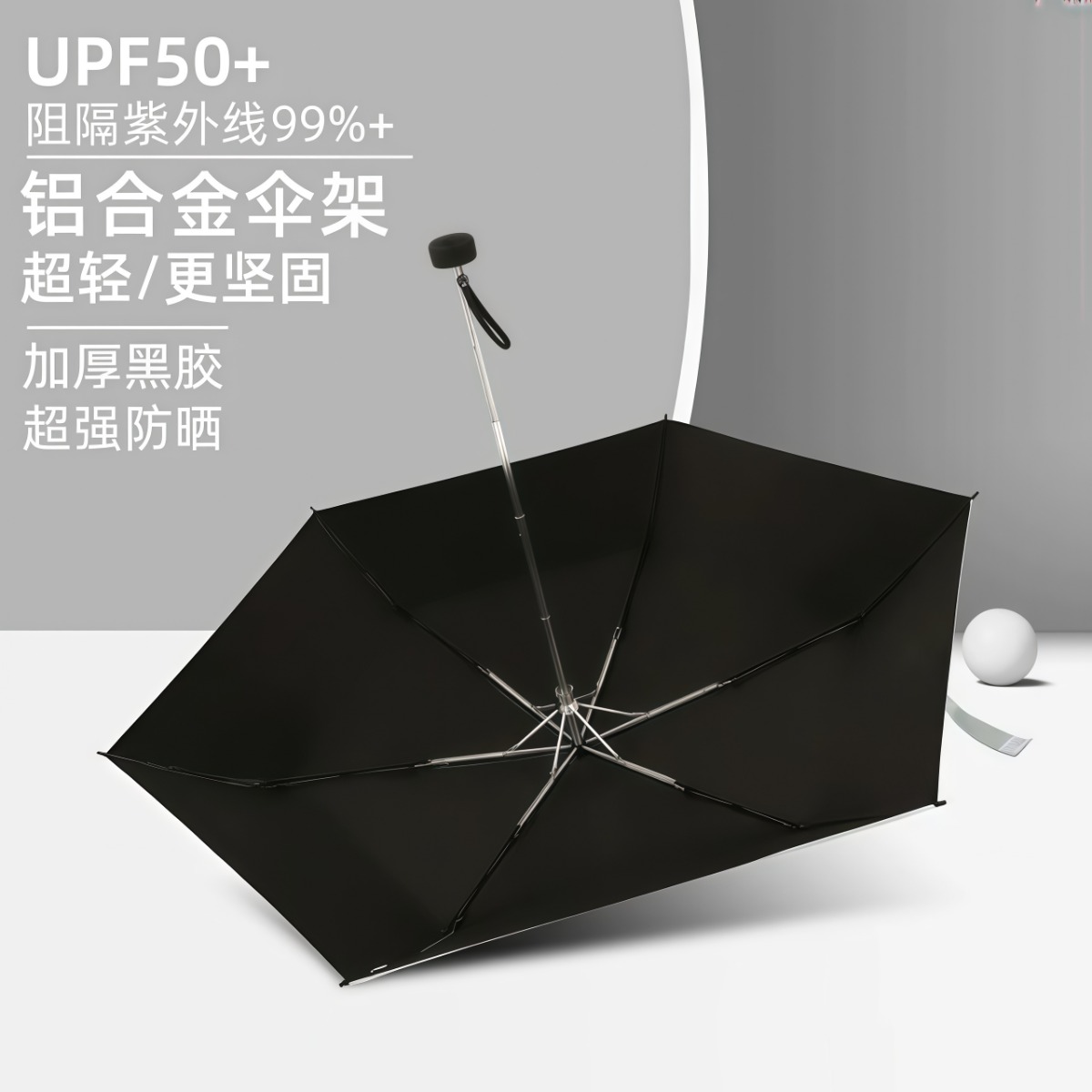 武汉雨具网·铝合金超轻小巧便携折叠迷你遮阳晴雨伞两用防晒防紫外线太阳伞女·产品图3