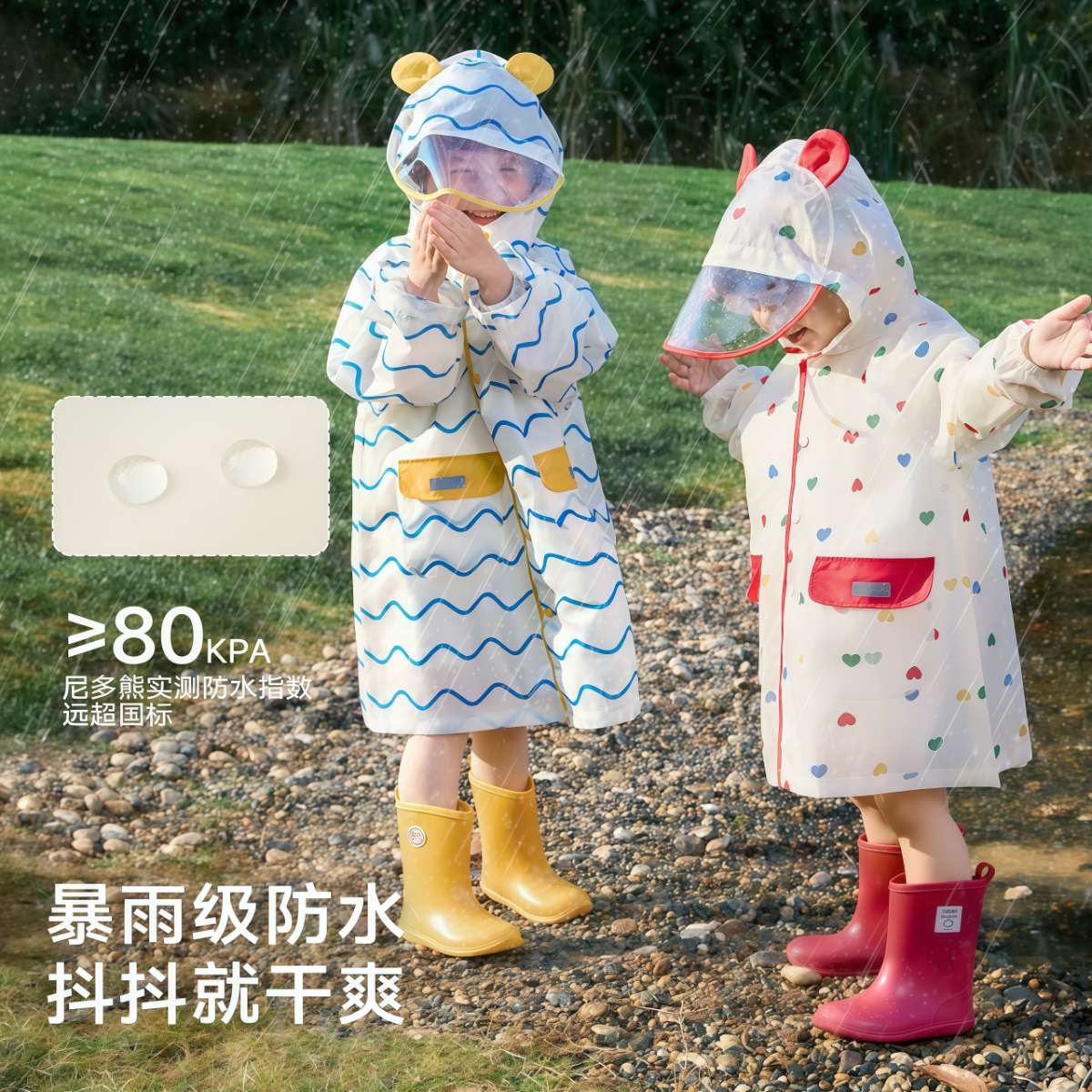 武汉雨具网·2026儿童雨衣男女宝宝防水雨衣幼儿园学生上学专用轻便雨披·产品图2