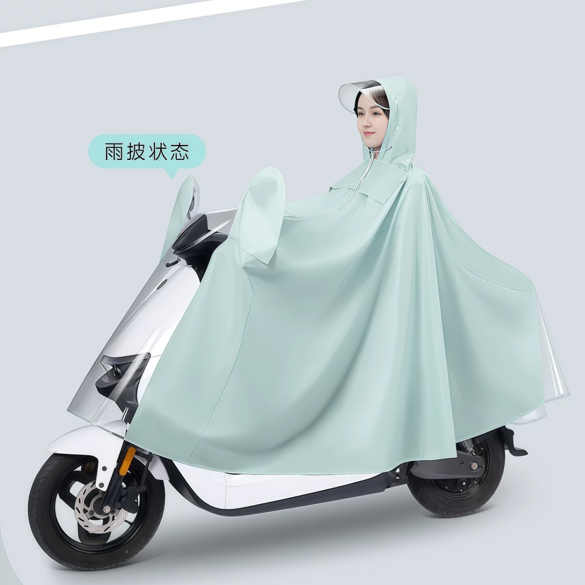 武汉雨具网·电动电瓶车雨衣女款长款全身防暴雨成人外穿骑行专用加大加厚雨披·产品图5