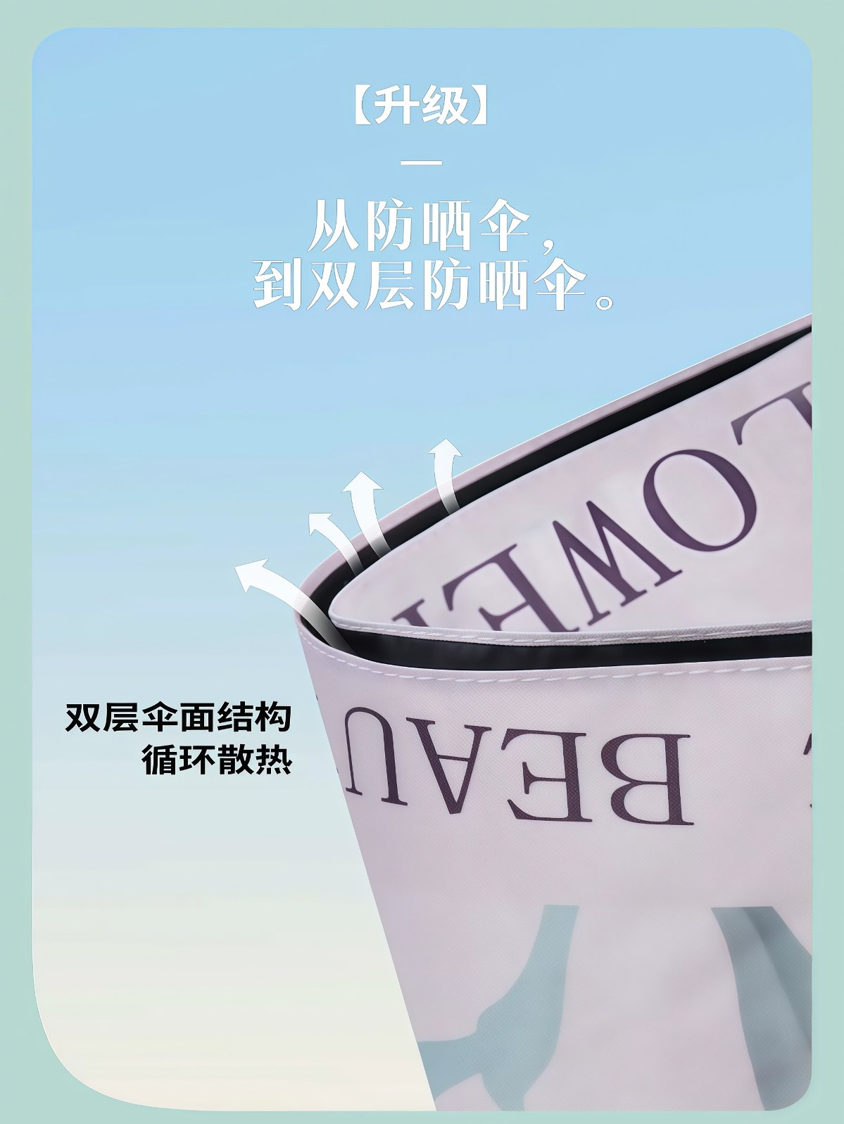 晴雨两用防晒太阳伞女双层黑胶防紫外线遮阳伞小巧便携雨伞 - 详情图