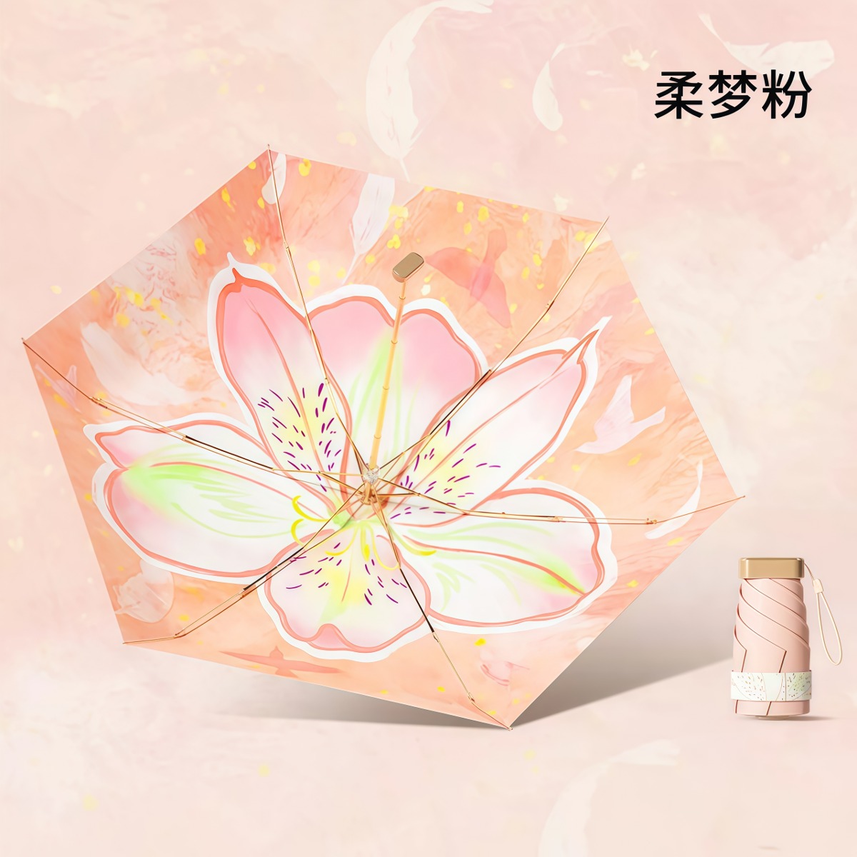 武汉雨具网·迷你口袋高颜值卡片太阳伞超强彩胶防晒防紫外线女小巧便携遮阳伞·产品图6