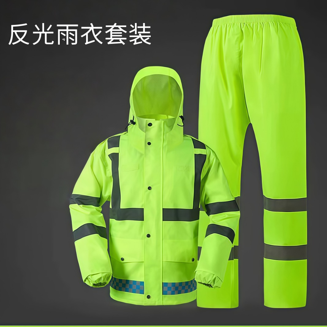反光雨衣雨裤套装男款分体加厚全身防暴雨交通执勤环卫工人防雨服
