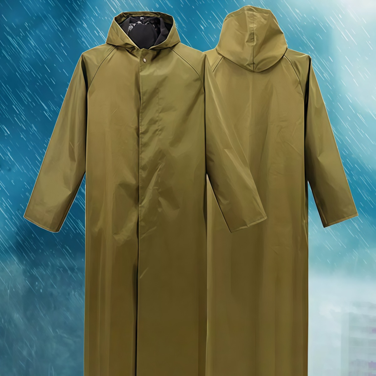 武汉雨具网·户外劳保帆布雨衣连体加厚防暴雨耐磨长款分体式套装成人·产品图3