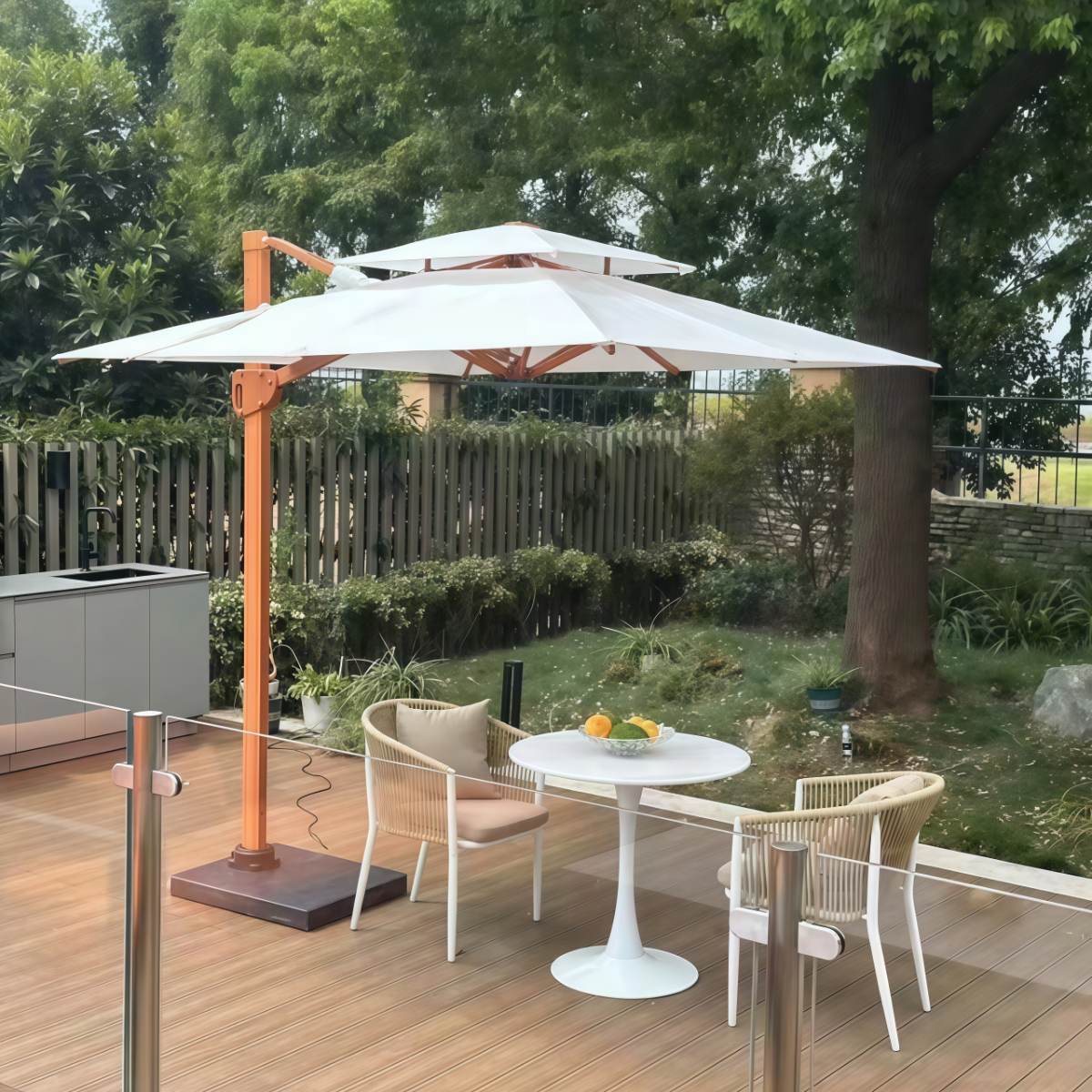 武汉雨具网·户外太阳伞摆摊伞咖啡店遮阳伞外摆伞别墅庭院伞罗马伞室外阳台伞·产品图3