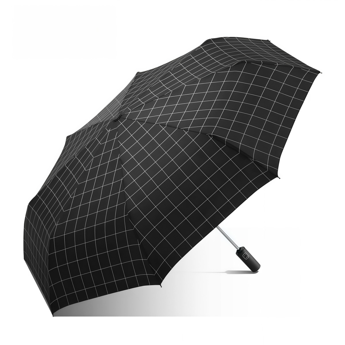 武汉雨具网·格纹简约雨伞男士黑胶防晒太阳伞便携折叠女晴雨伞两用学生·产品图5