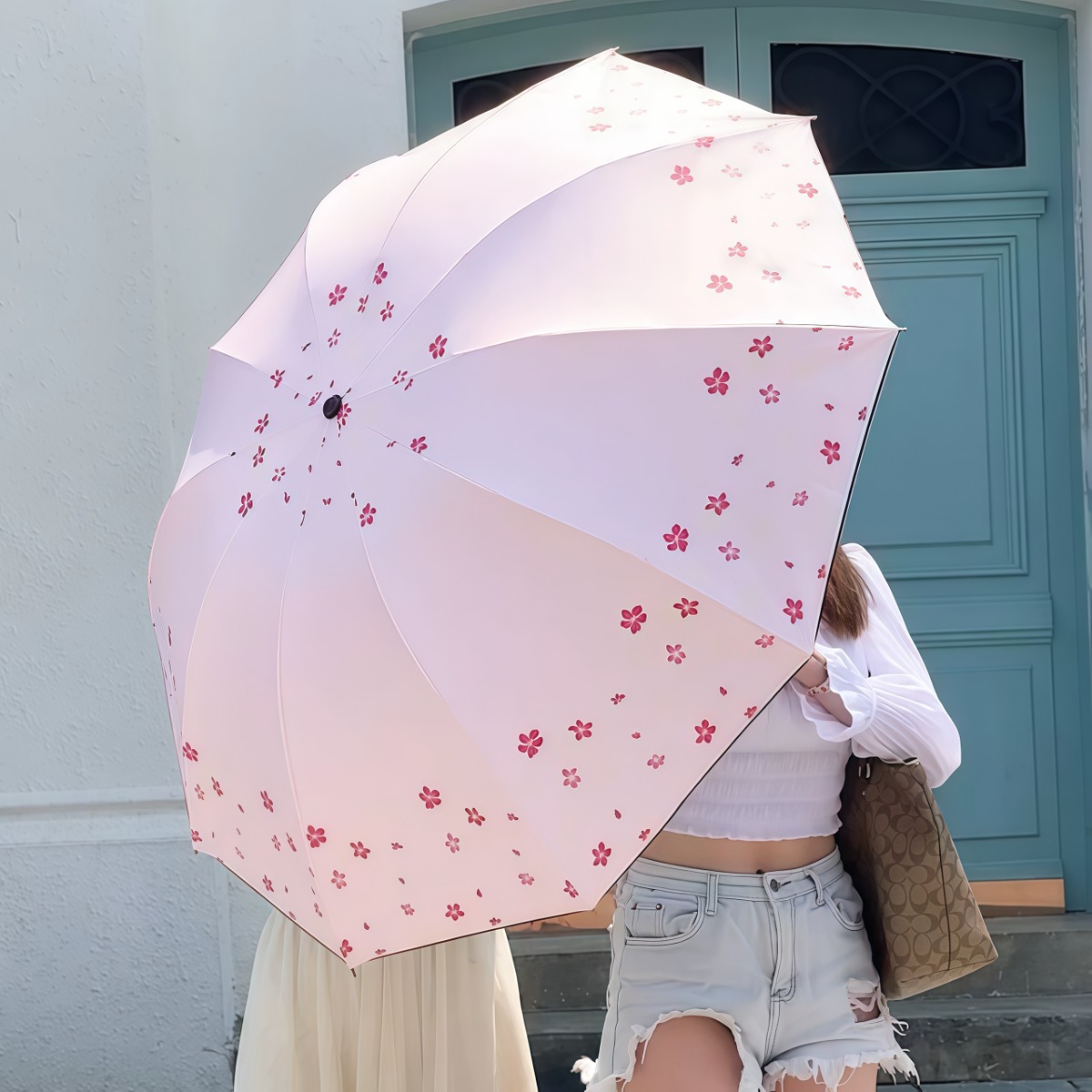 武汉雨具网·双人晴雨两用雨伞折叠加大号加厚加固遮阳防晒防紫外线太阳伞女士·产品图4