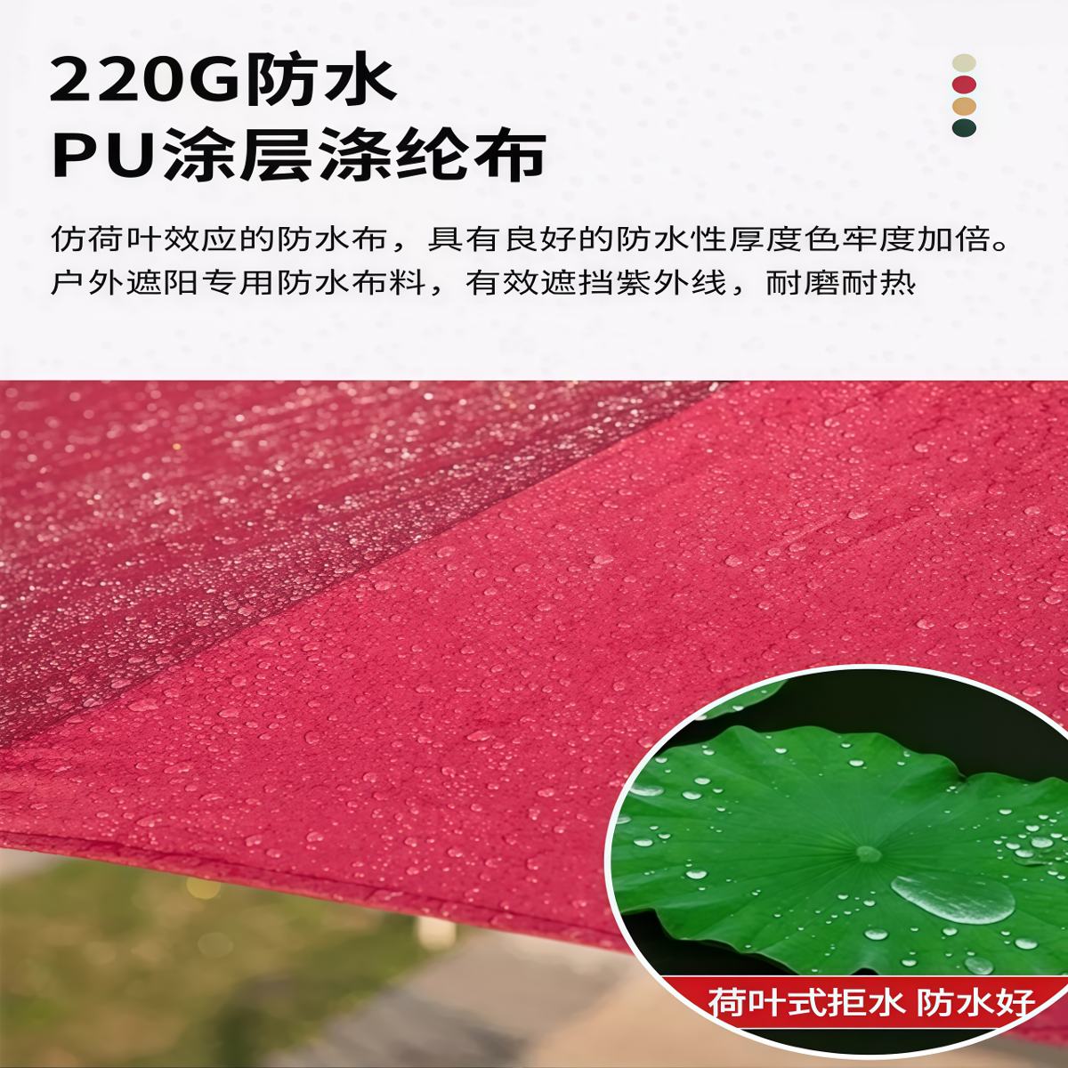 武汉雨具网·户外遮阳伞伞露营庭院伞摆摊室外大太阳伞中柱伞网红花园折叠商铺·产品图4