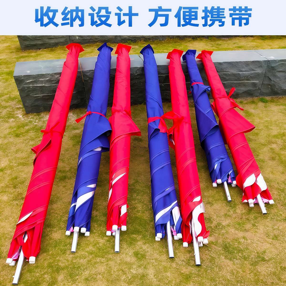 武汉雨具网·遮阳伞户外摆摊专用太阳伞超大号雨伞庭院伞四方长方形加厚折叠伞·产品图6
