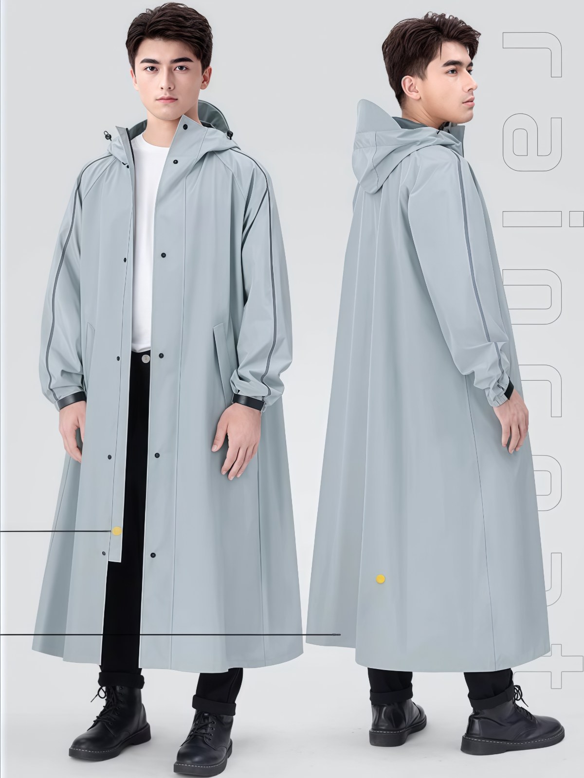 雨衣电动车男女长款全身防暴雨成人外穿骑行人车分离防暴雨女雨披 - 详情图