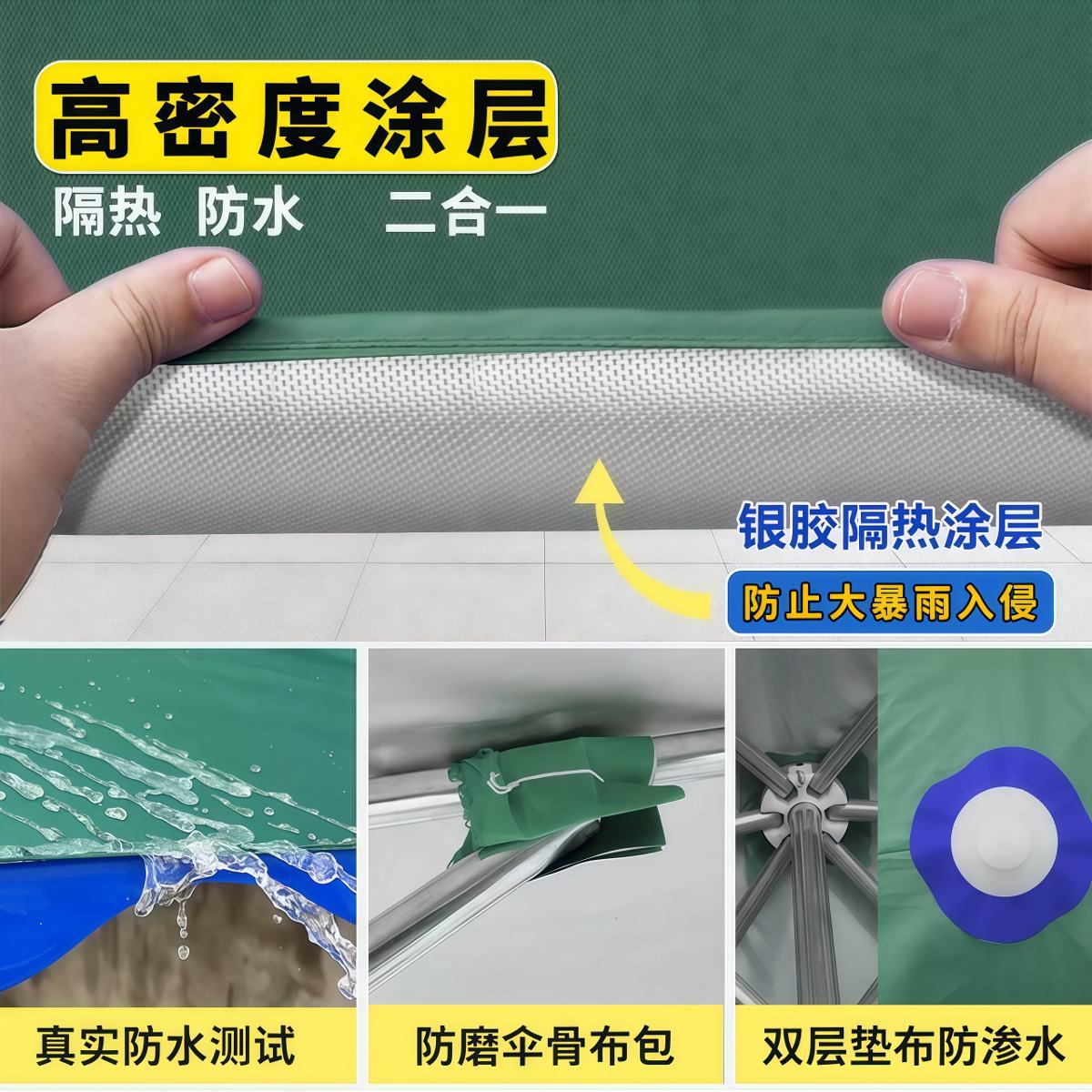武汉雨具网·遮阳伞户外摆摊斜伞店铺商用折叠大型斜面太阳伞防晒四方加厚雨棚·产品图5
